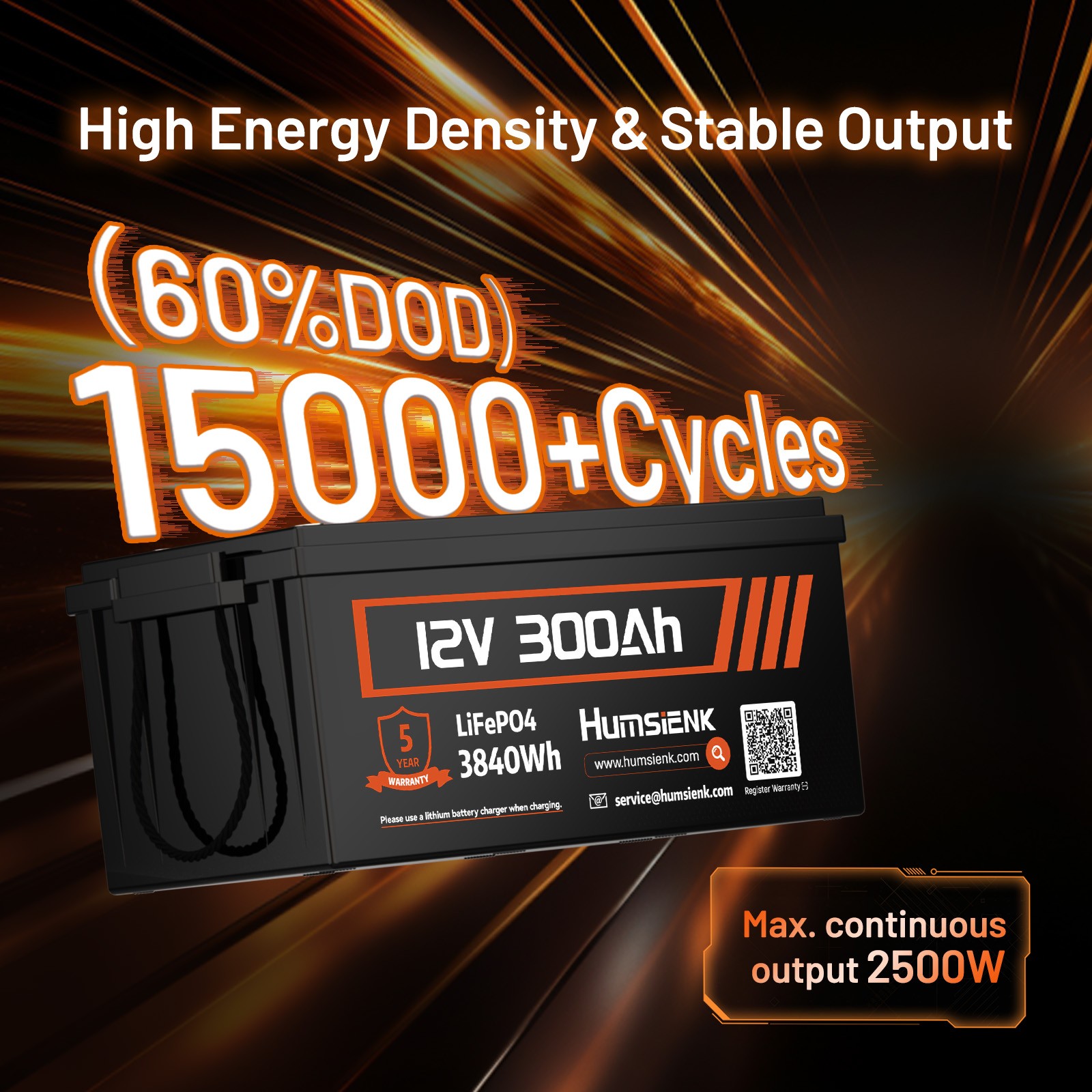 12V 300Ah LiFePO4 Lithium Battery Smart 200A BMS Trolling Motor Solar off-grid