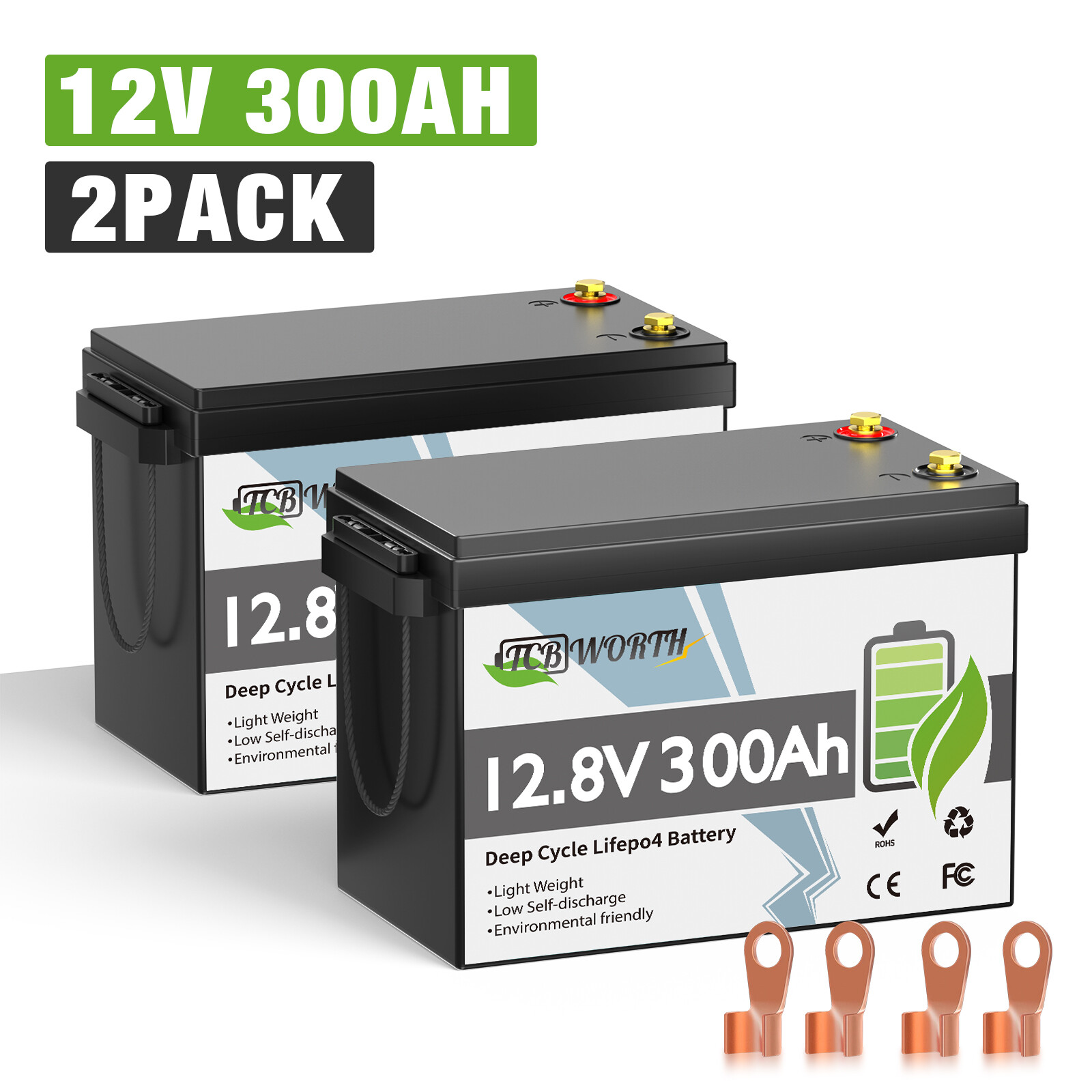 Mini 12V 300Ah LiFePO4 Lithium Battery Deep Cycle 200A BMS for Solar Off-grid RV