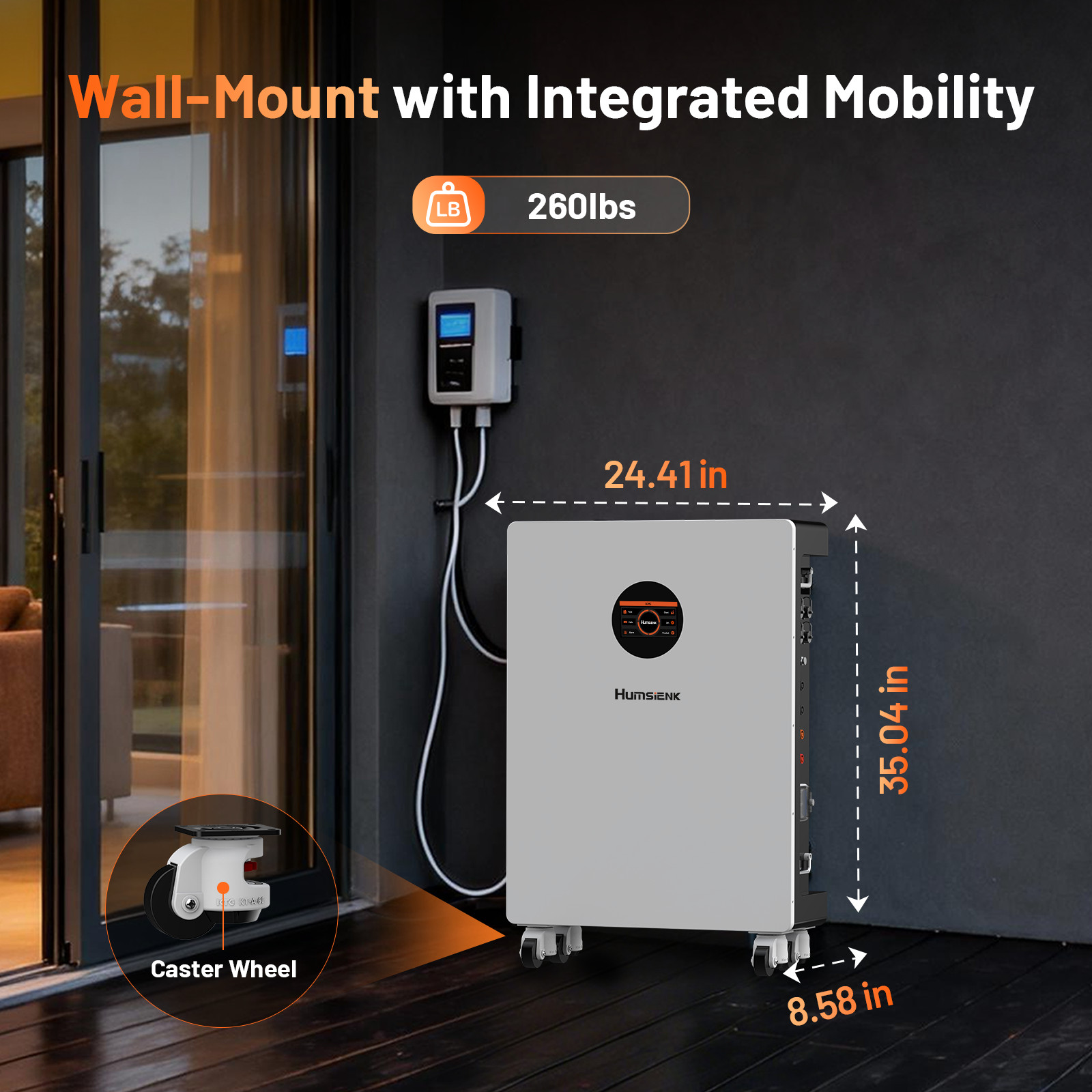 1-4Pack 48V 300Ah Wall Mounted LiFePO4 Battery 200A BMS Off-grid Home Storage