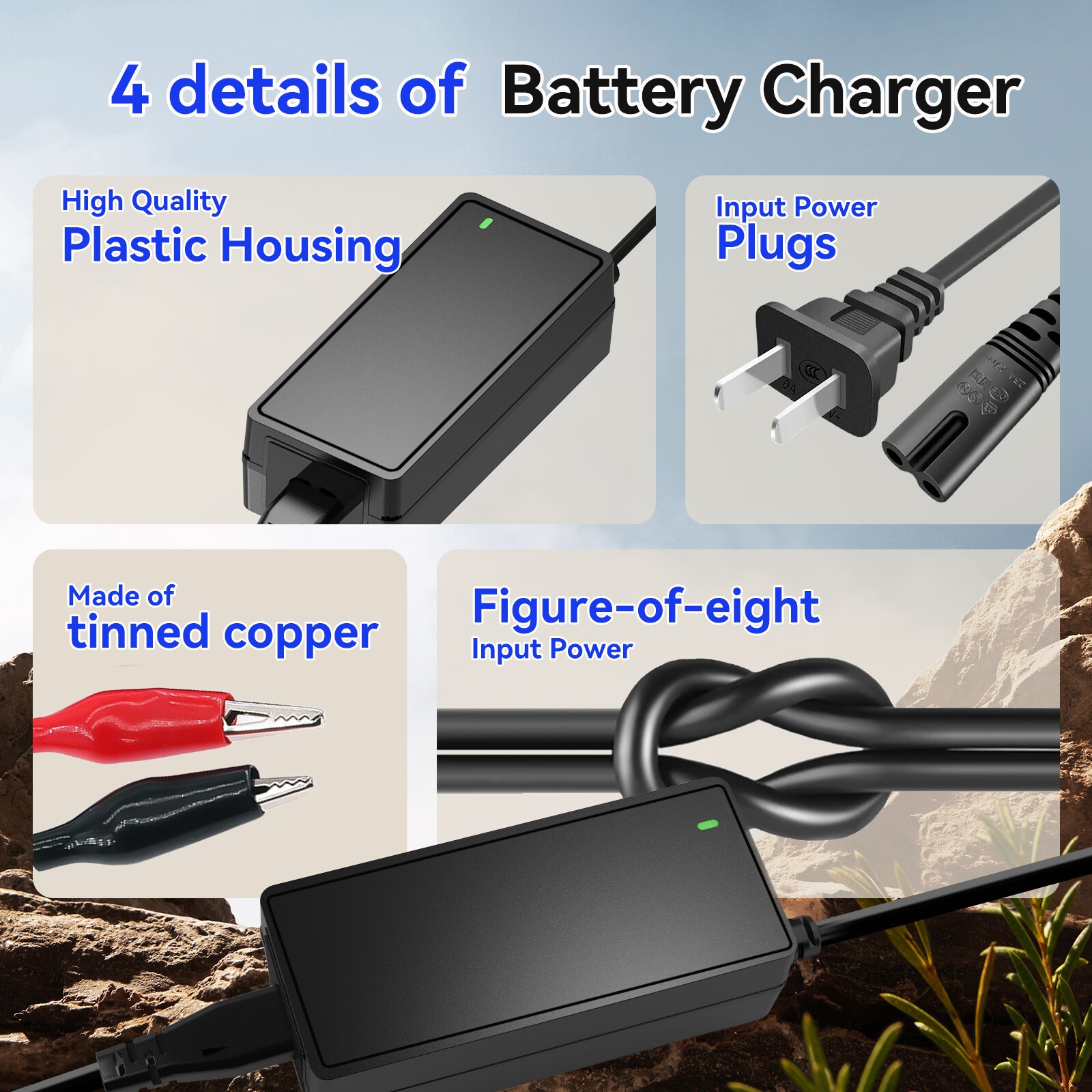 12V 100Ah 100A BMS LiFePO4 Battery With 14.6V 5A Charger Marine Solar Off-Grid