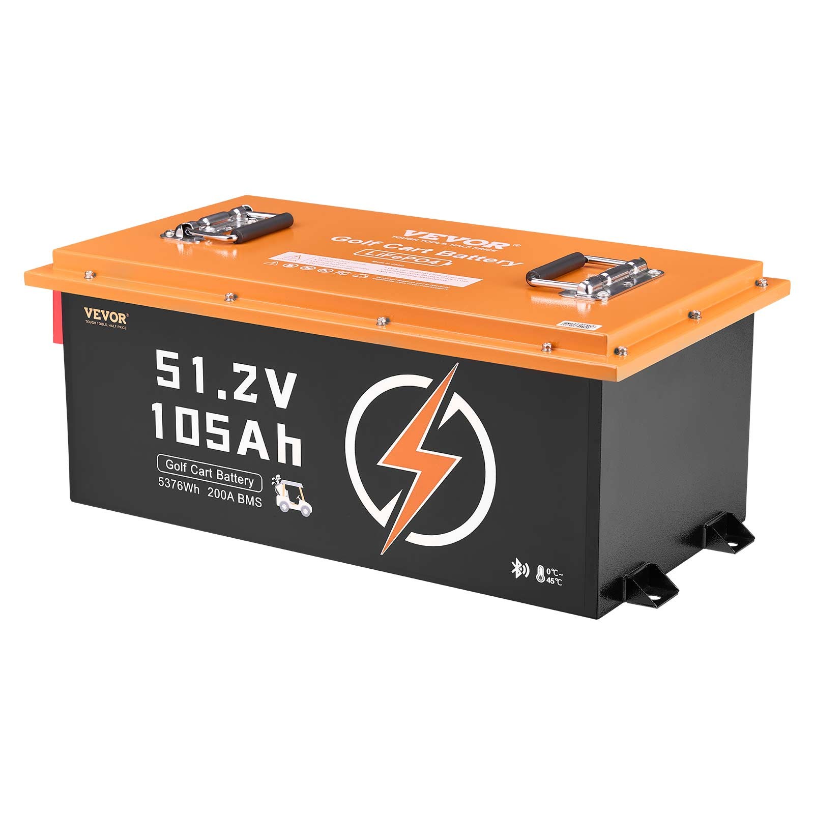 VEVOR 48V 105Ah Golf Cart Lithium Battery with 20A Charger and Touch Monitor