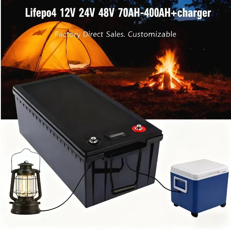 LiFePo4 Battery48V 12V 24V 100Ah-400Ah Solar Boat Inverter Golf Cart Battery for