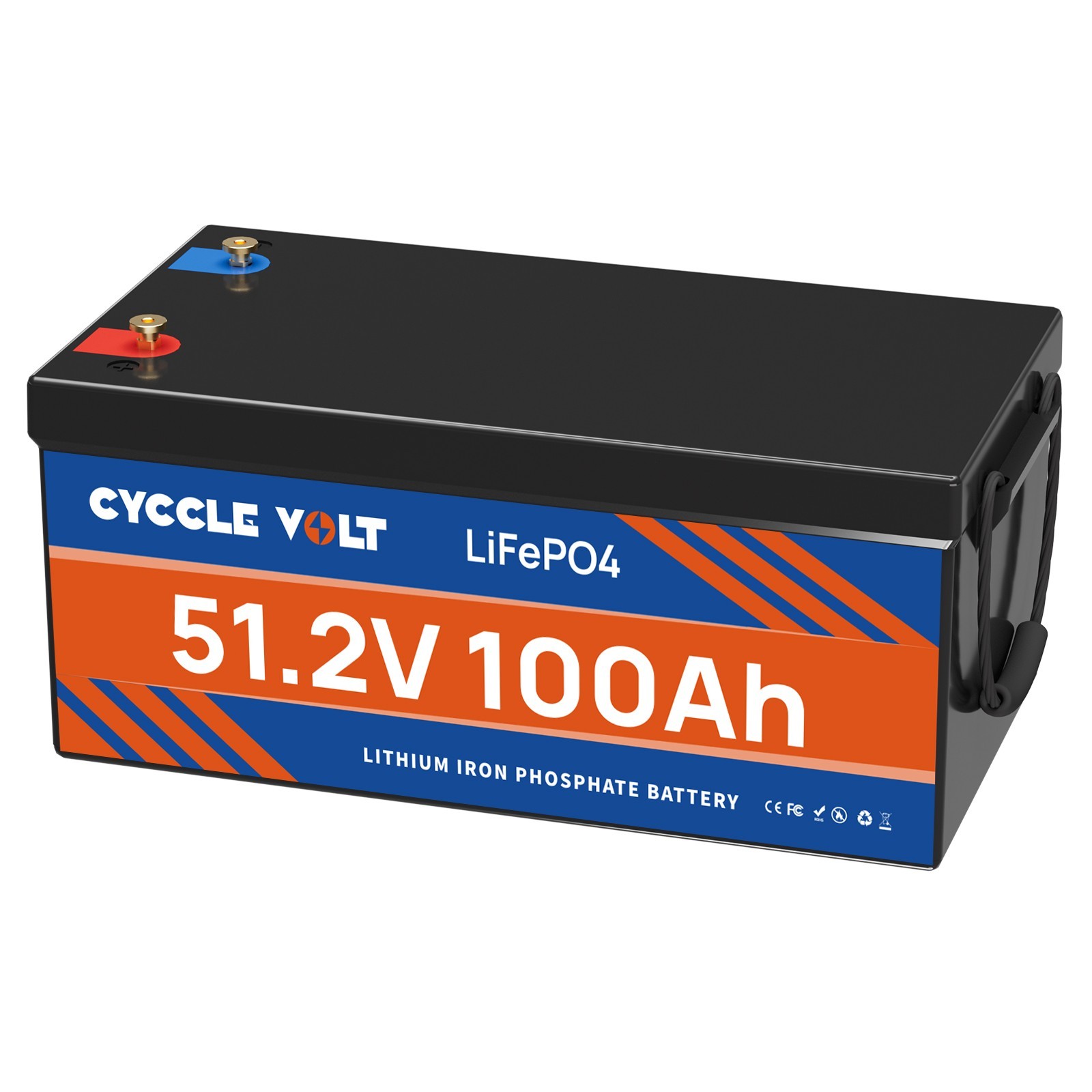 48V 100Ah LiFePO4 Lithium Battery for Marine RV Solar Off-Grid Trolling Motor