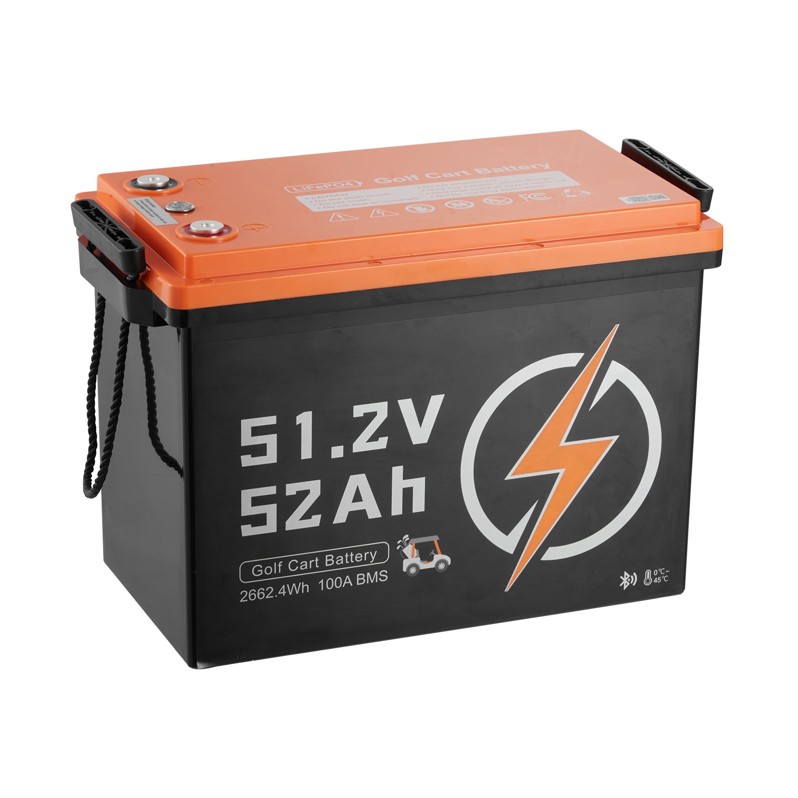 Uimoso 48V 51.2V 52Ah Lithium Battery with Charger and Bluetooth App