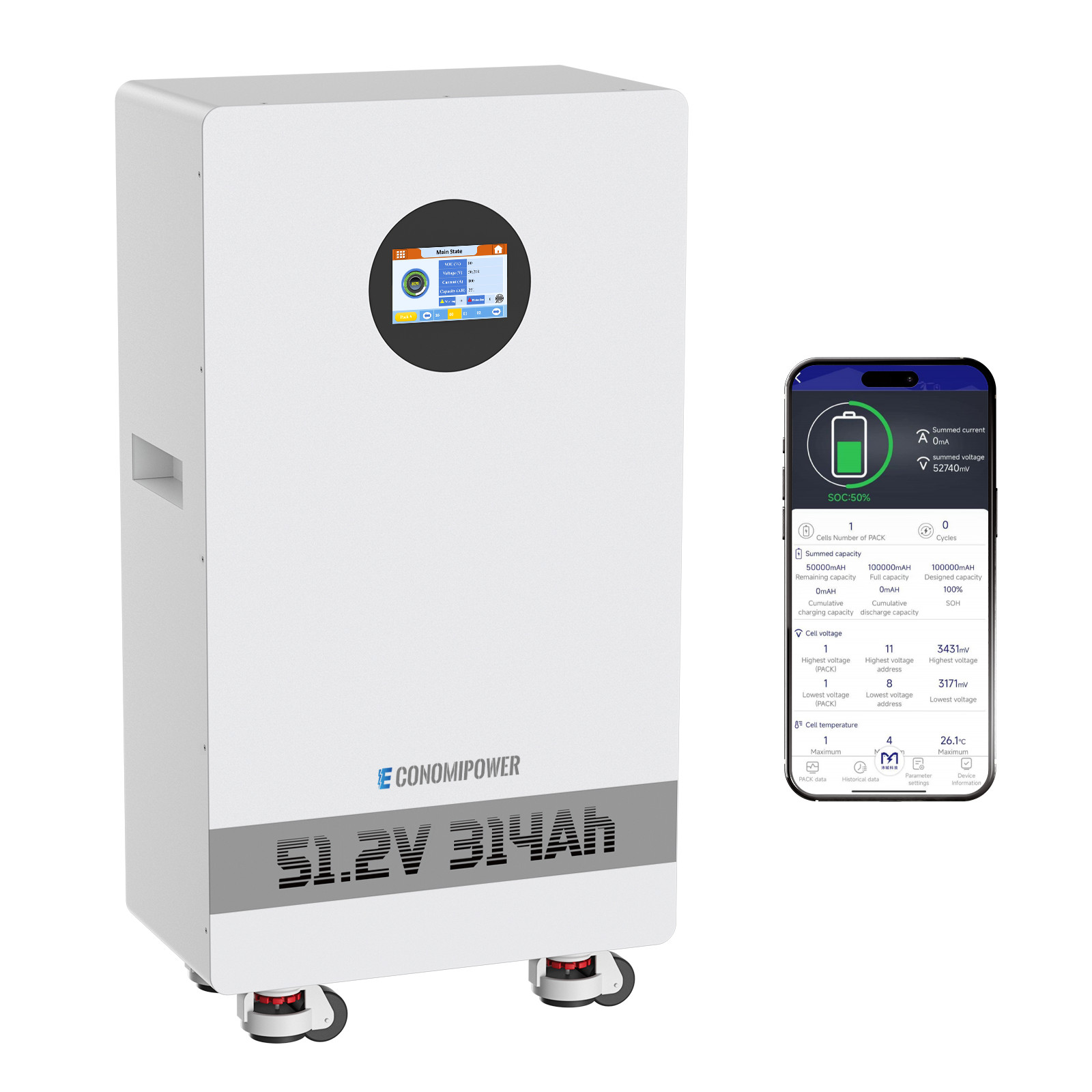 15kWh 51.2V 48V 300Ah LiFePO4 Lithium Solar Battery, Home Energy Backup Off Grid