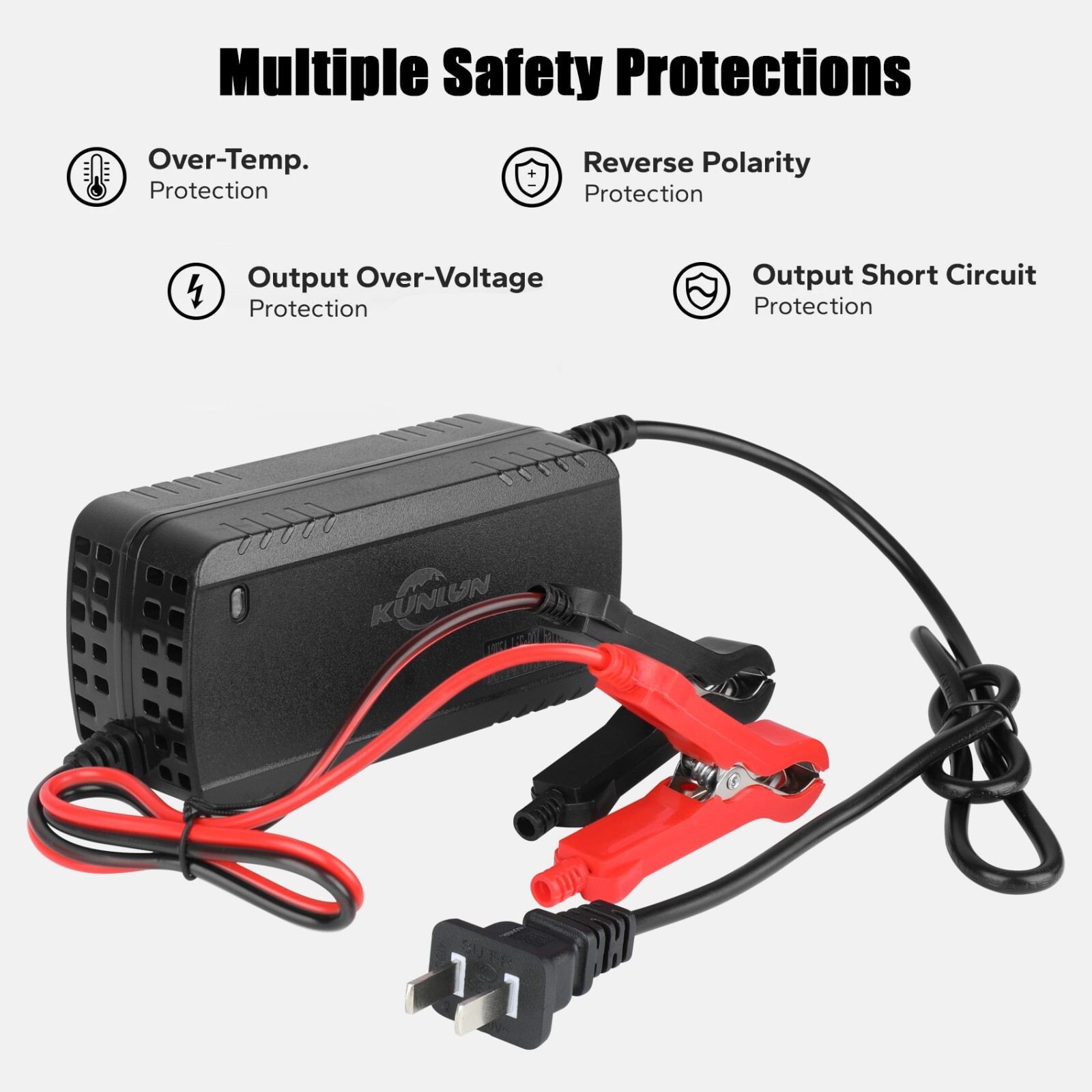 12V 30Ah LiFePO4 Lithium Battery with 5A Charger, Deep Cycle, for Fish Finder