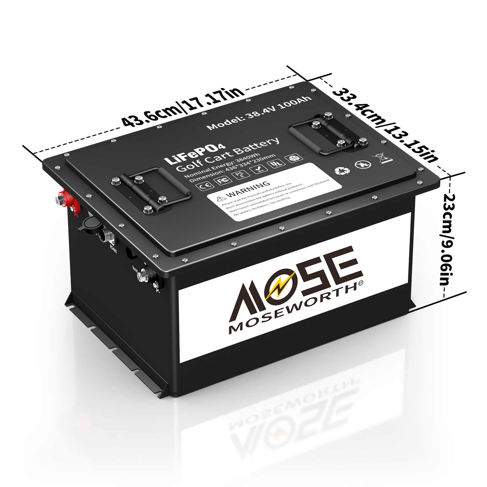 36V 105Ah Battery LiFePO4 Lithium Golf Cart A+Cells 200A BMS+Monitor+20A Charger