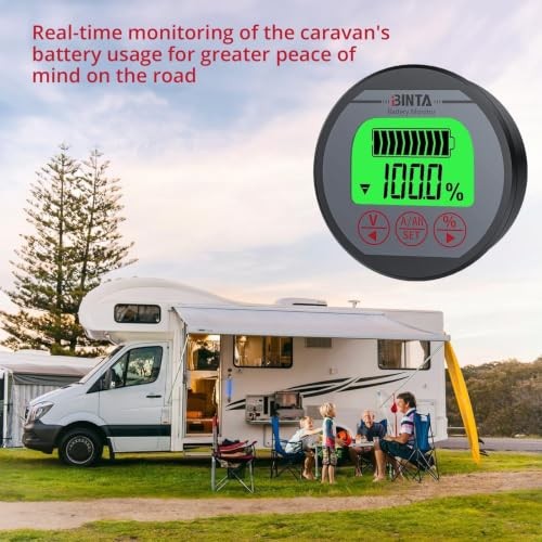Battery Monitor with Shunt 8-120V Voltmeter Ammeter, Voltage Current 0-500A