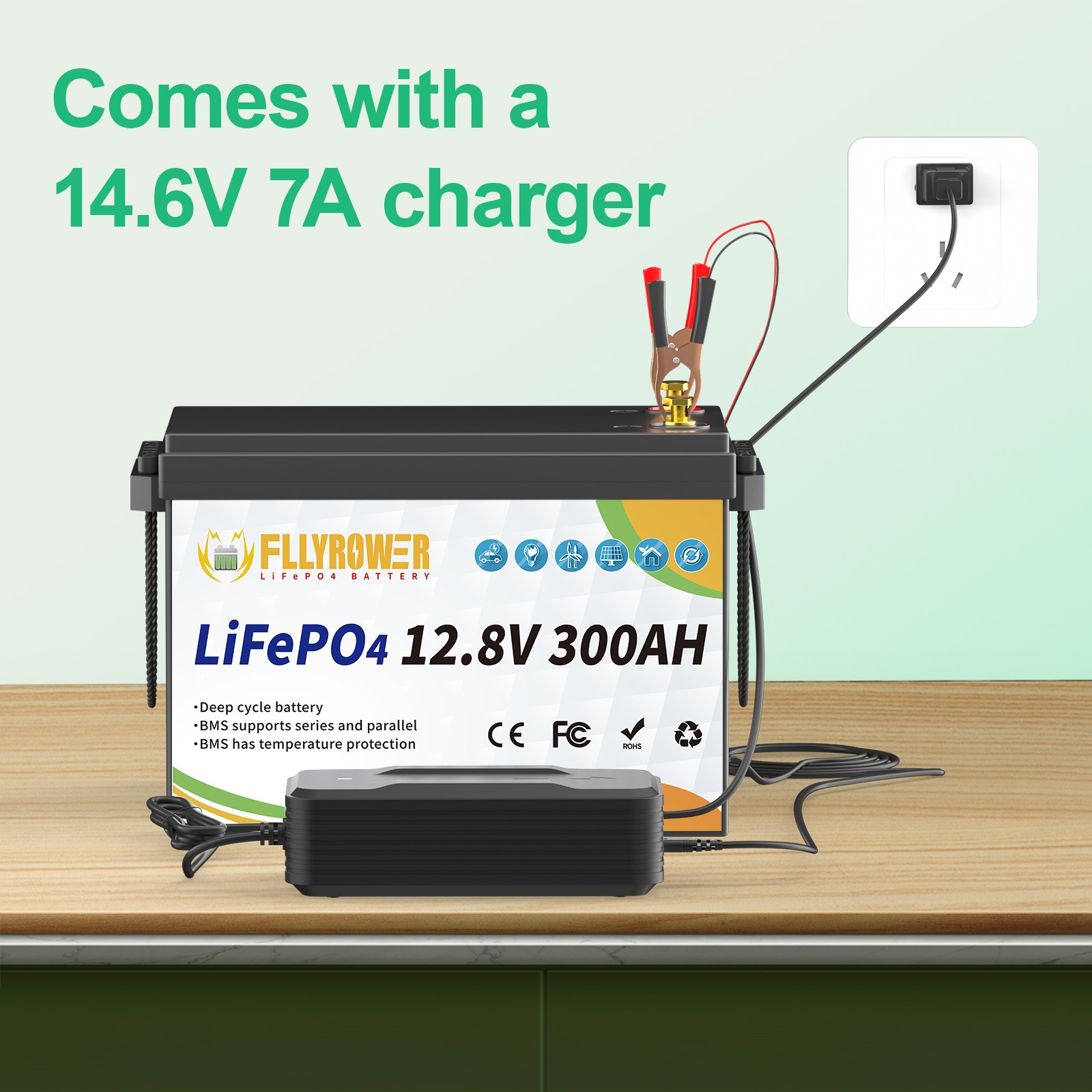 16PC 12V 300Ah LiFePO4 Battery Deep Cycle Lithium Battery 200A BMS RV Solar Boat