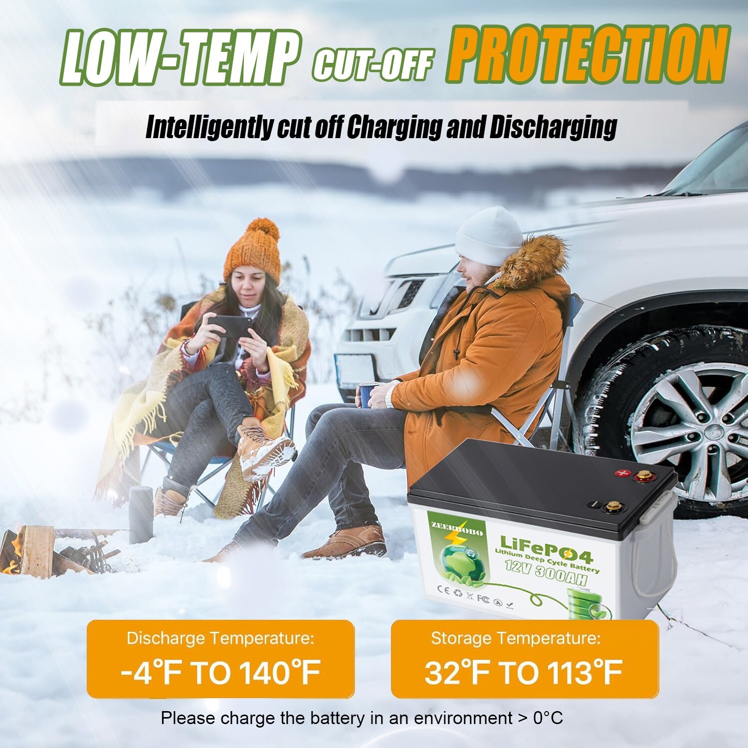 12 volt 300 amps LiFePO4 Lithium Battery Bluetooth for RV Marine Trolling Motor