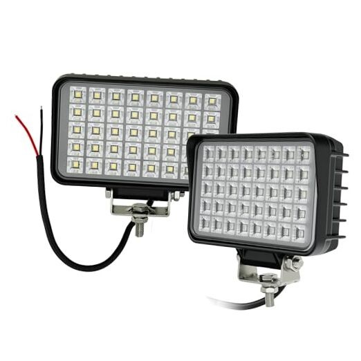 LED Tractor Truck Work Auxiliary Lights 10-30V 2Pcs 6Inch Heavy Flood Beam