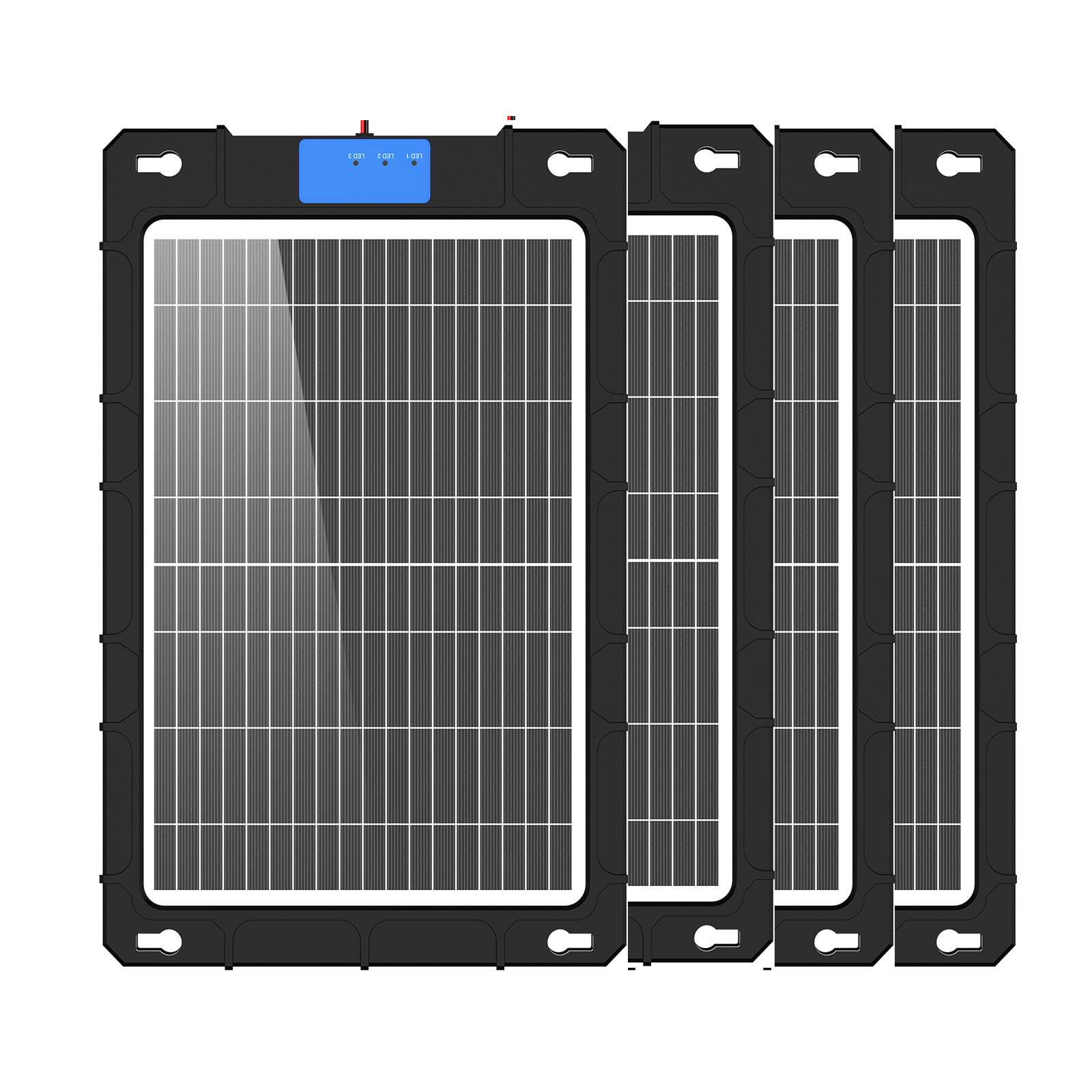 AeternaSol 12W*4 12V Solar Panel Car Battery Charger Maintainer RV