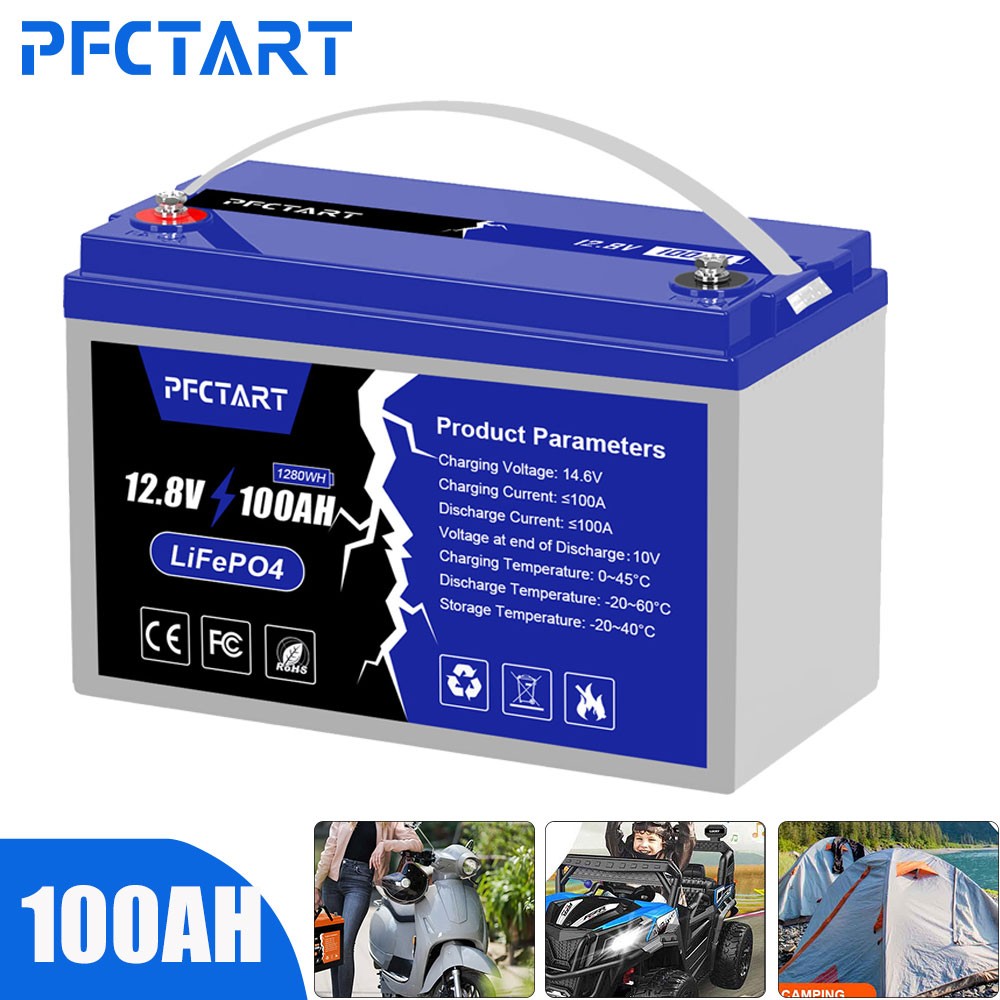 12.8V 100AH 150AH 200AH LiFePO4 Lithium Battery for RV Home Camping Marine