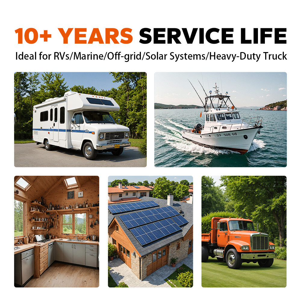 Litime 12V 300AH LiFePO4 Deep Cycle Lithium Battery 200A BMS for RV Solar Marine