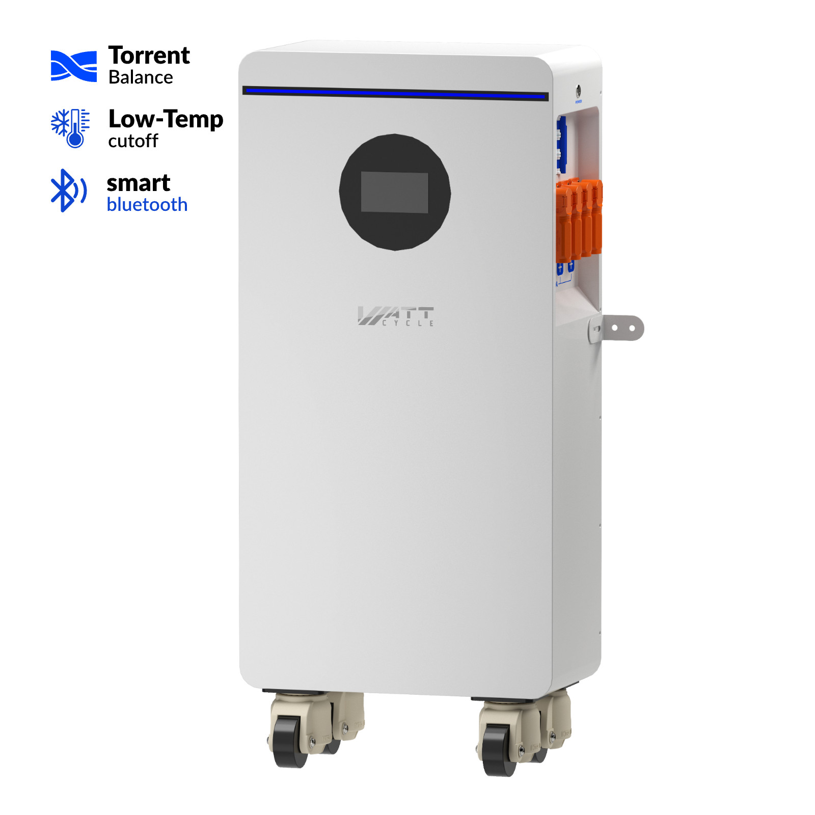WattCycle 48V 314Ah 300A BMS LiFePO4 Vertical Standing Battery Home Backup UPS