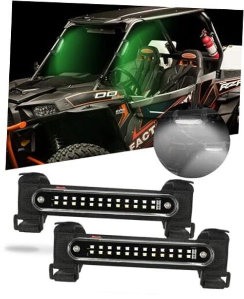 UTV Dome Light Universal SXS Wireless Interior Lights 2 Pieces White and Green