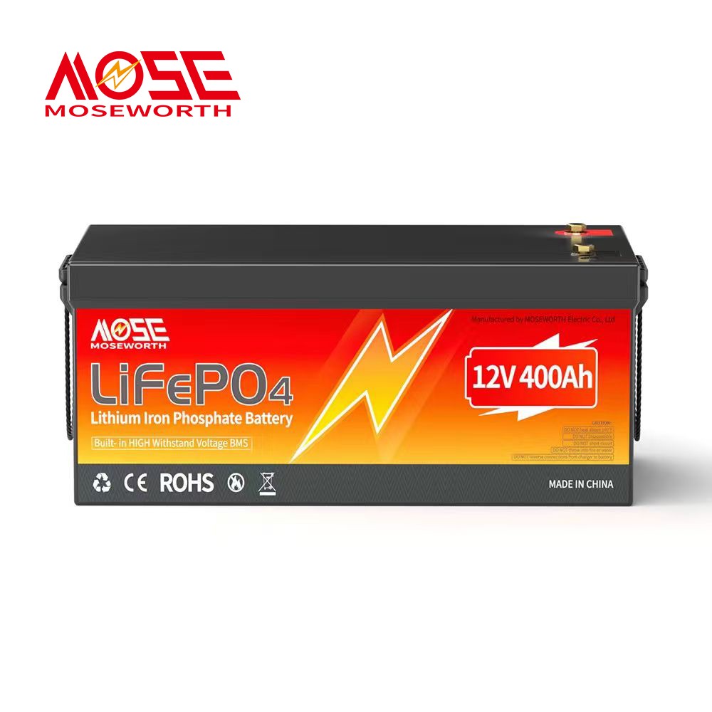 12V 400Ah LiFePO4 Lithium Battery 200A BMS 5.12KW 20000+Cycle Solar RV Off-grid