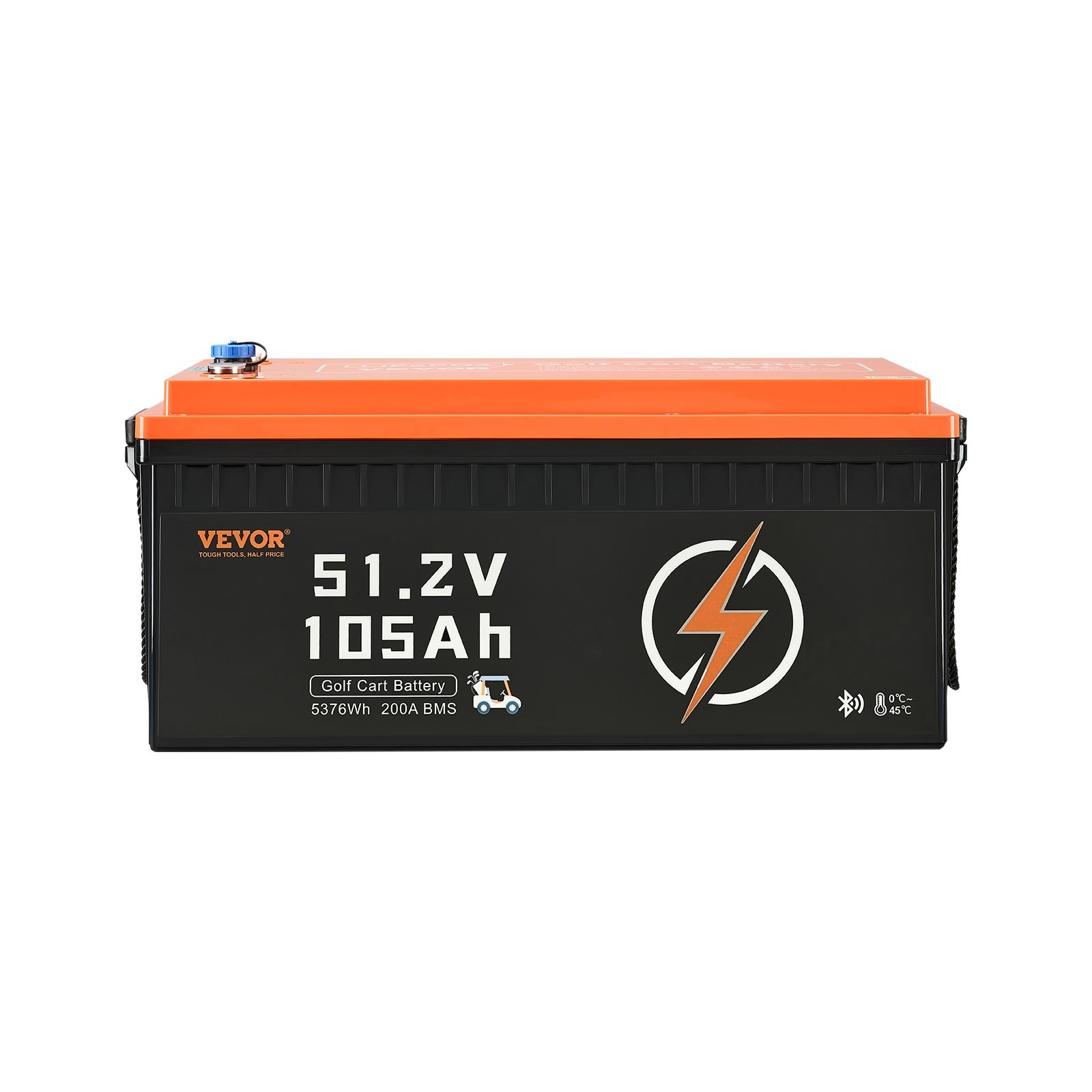 VEVOR 48V 105Ah Golf Cart Lithium Battery 20A Charger LCD Monitor & 4000+ Cycle
