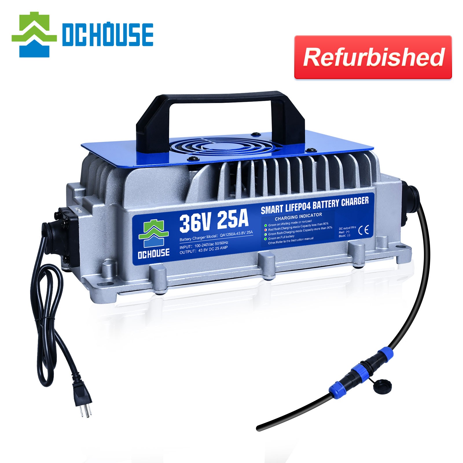 36V 25A Golf Cart Lithium LiFePO4 Battery Smart Charger Trolling Motor Used