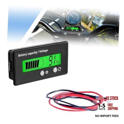 12V 24V 48V 60V 72V 84V Golf Cart Battery Capacity Voltage Monitor with Alarm,
