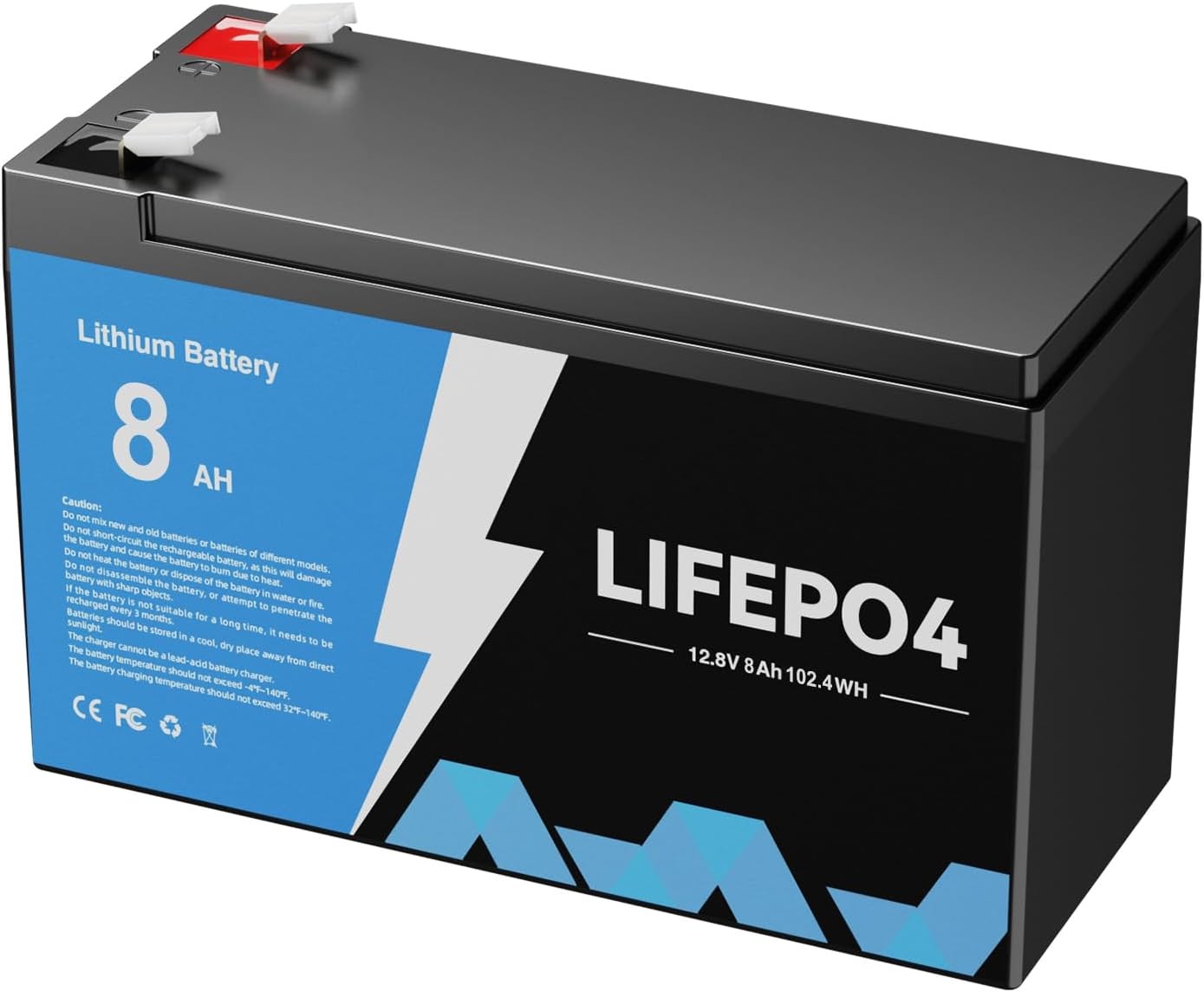 4pack 8AH 12V LiFePO4 Lithium Battery 5000+ Deep Cycle BMS for Solar RV Off-grid