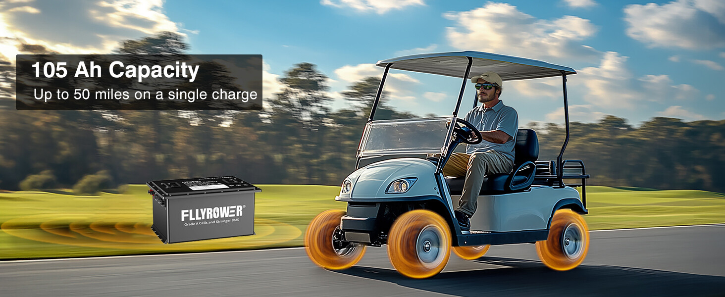 36V 100Ah Golf Cart Lithium LiFePO4 Battery 200A BMS 15000+ Deep Cycle 10Years