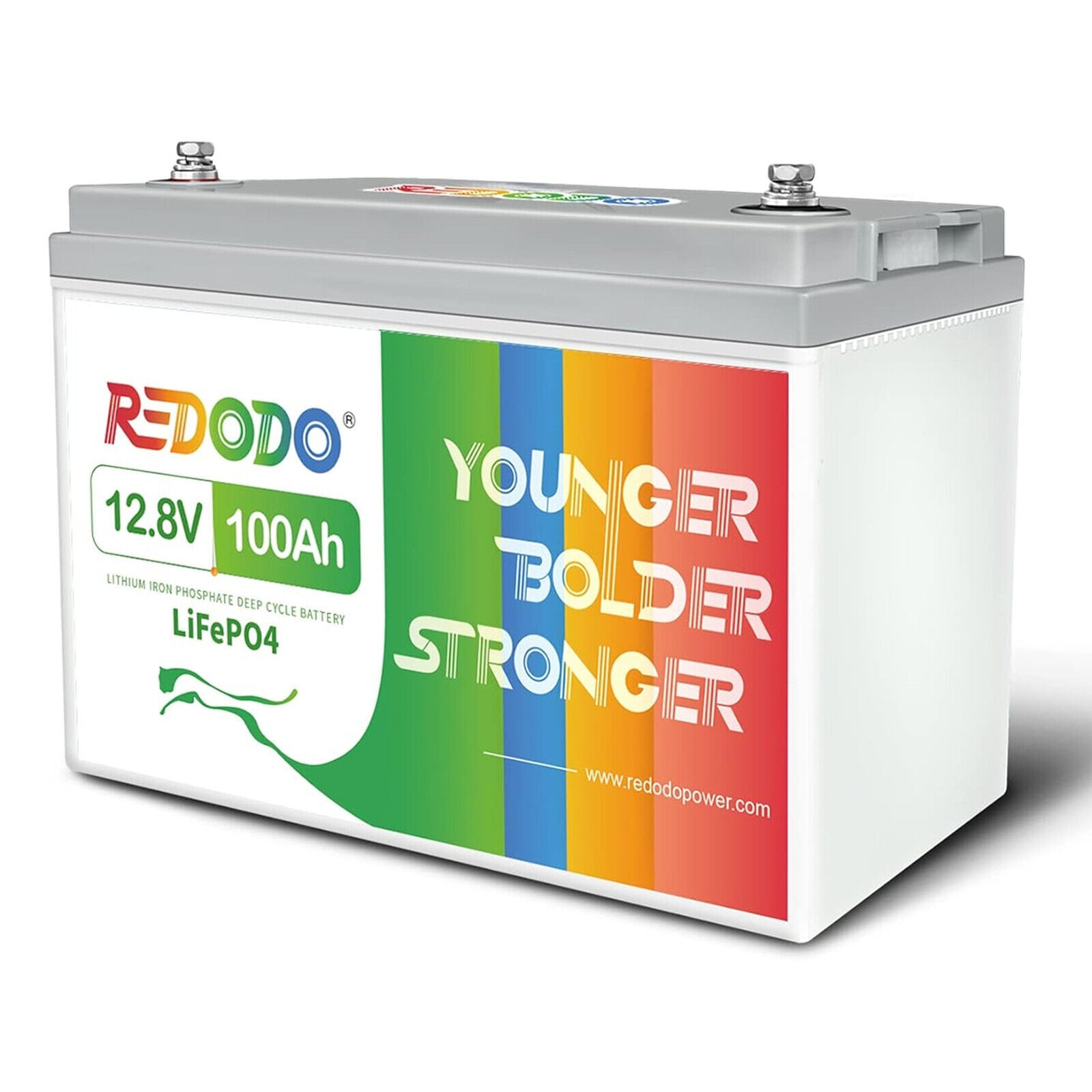 Redodo 12V 100Ah LiFePO4 Deep Cycle Lithium Battery for RV Solar System Marine