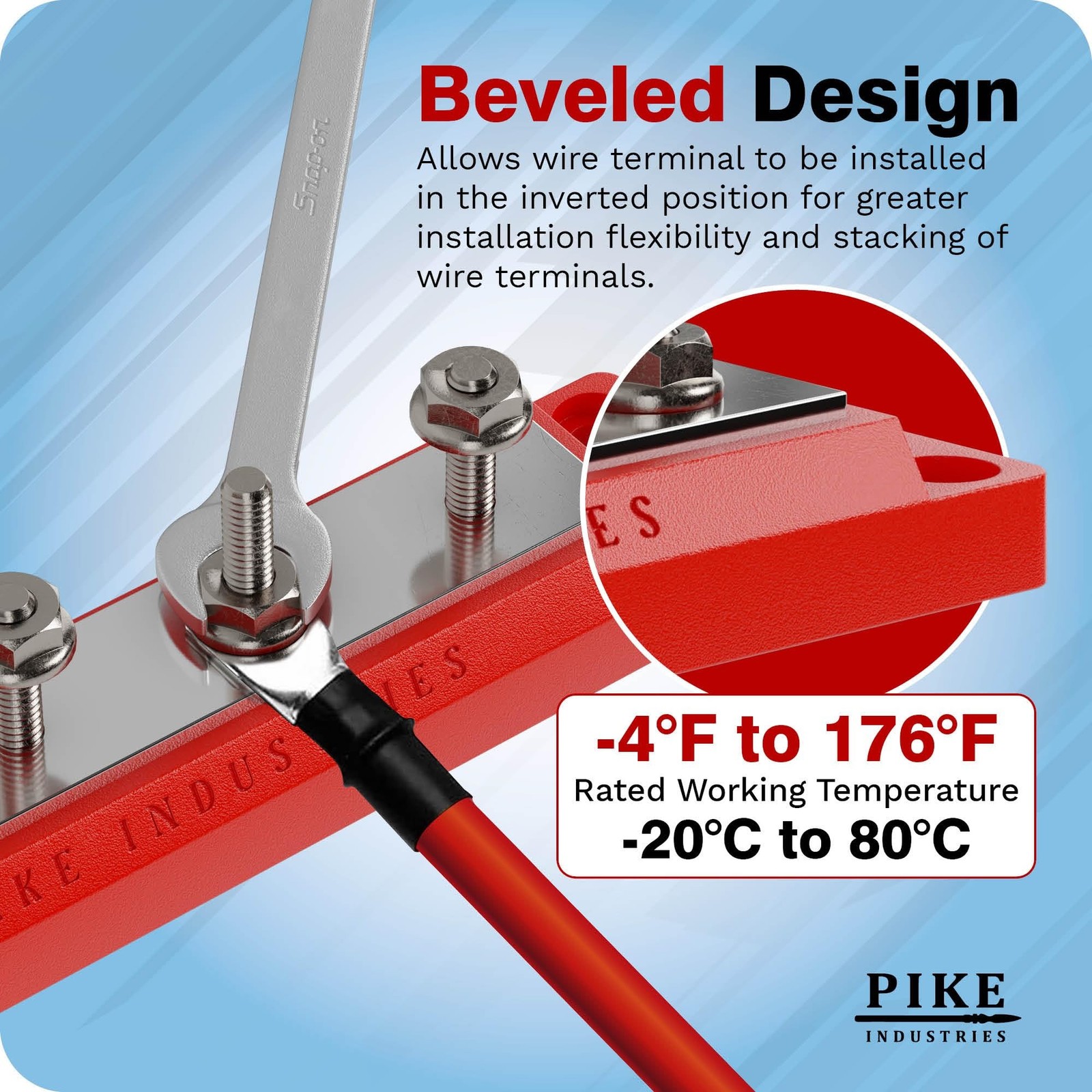 400 Amp Solid Copper Busbar 4 Stud (5/16″ Stainless, Red) Common Bus, Termina…