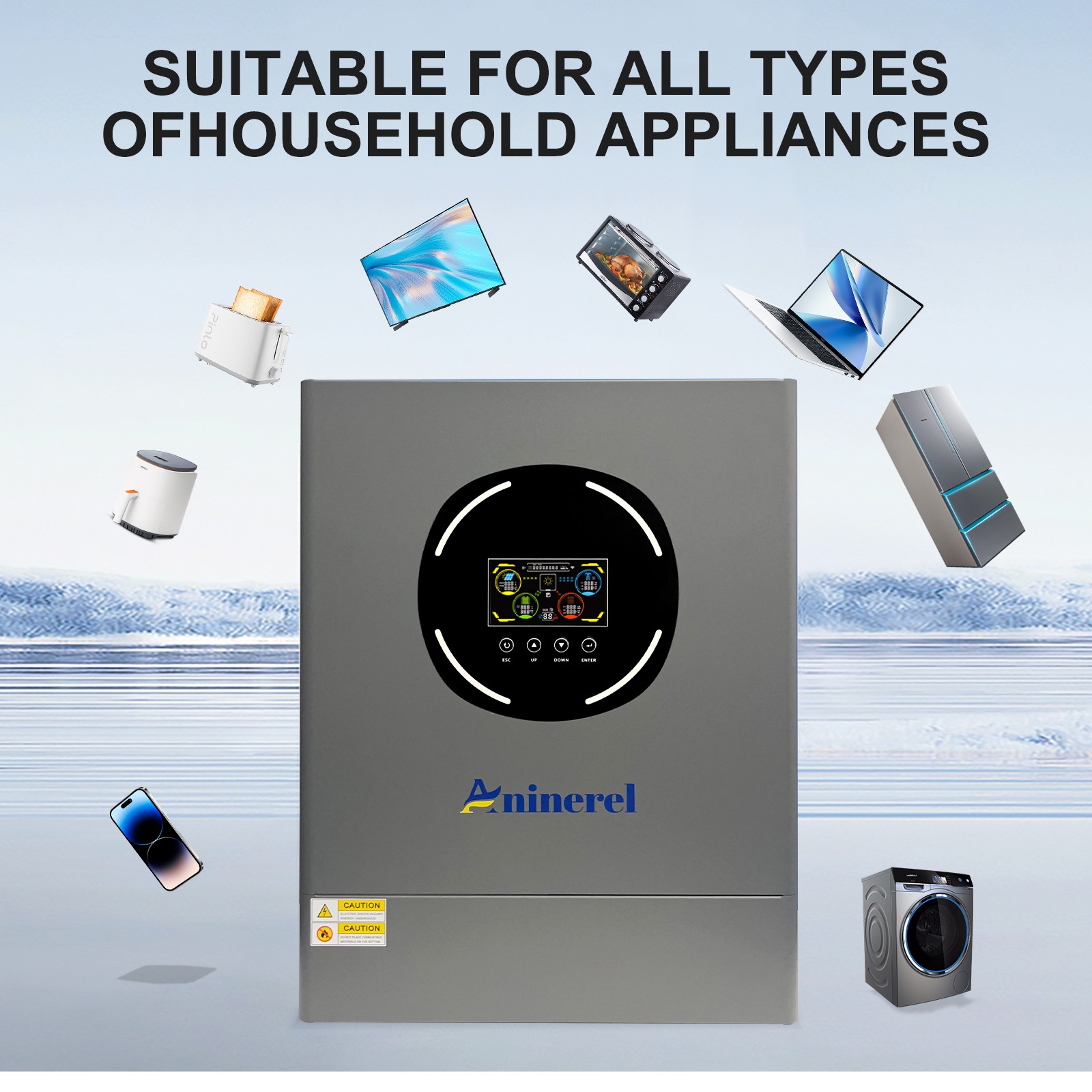 48V 314Ah Lithium Battery 16kWh+ 11kWh 48V Solar Hybrid Inverter MPPT Off-Grid