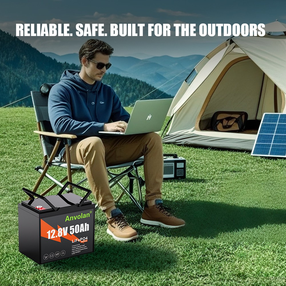 3X 50AH 12V LiFePO4 Lithium Battery 50A BMS Protection Solar Off-grid
