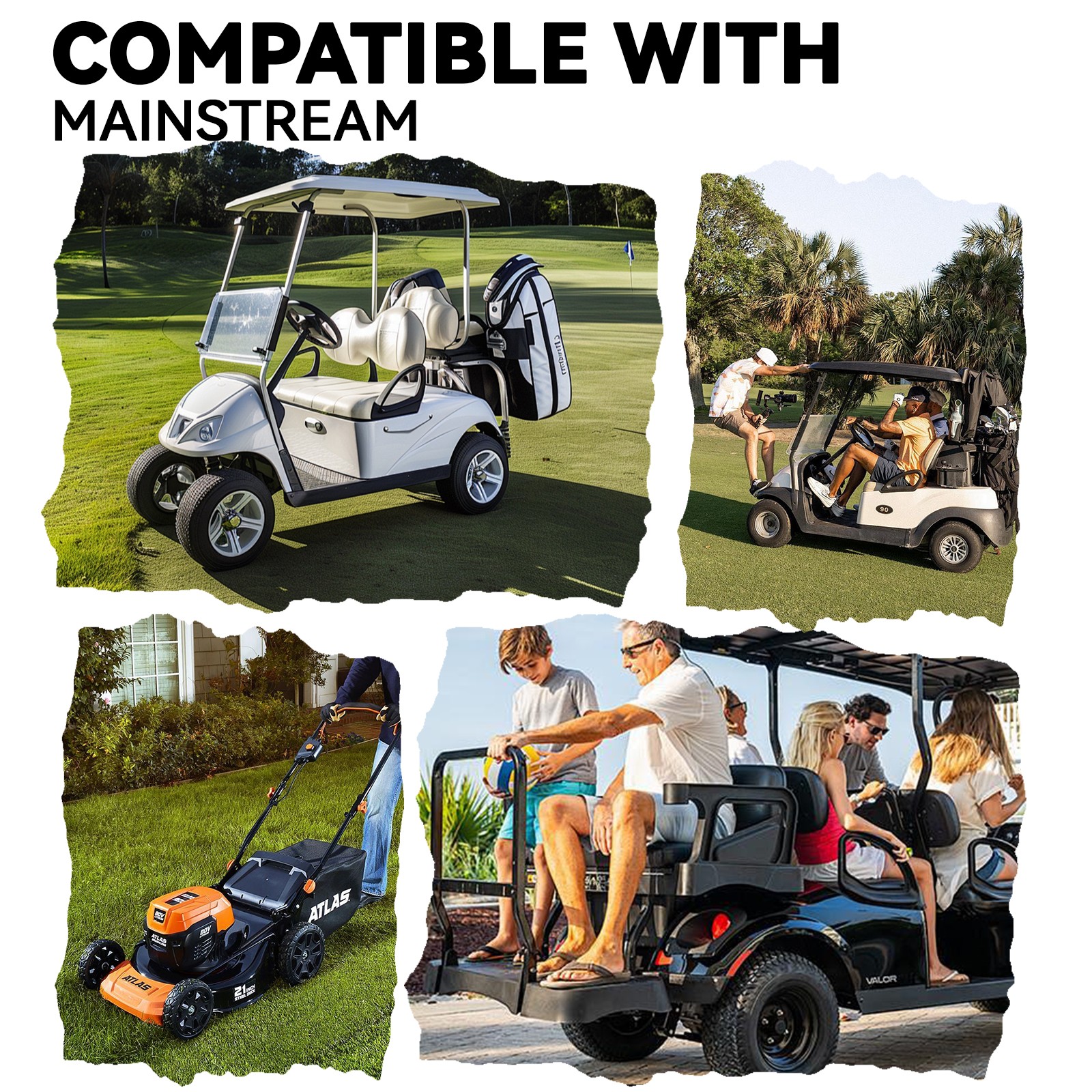 72V 105Ah Golf Cart Lithium LiFePO4 Battery & 18A Charger LCD Monitor Metal Case
