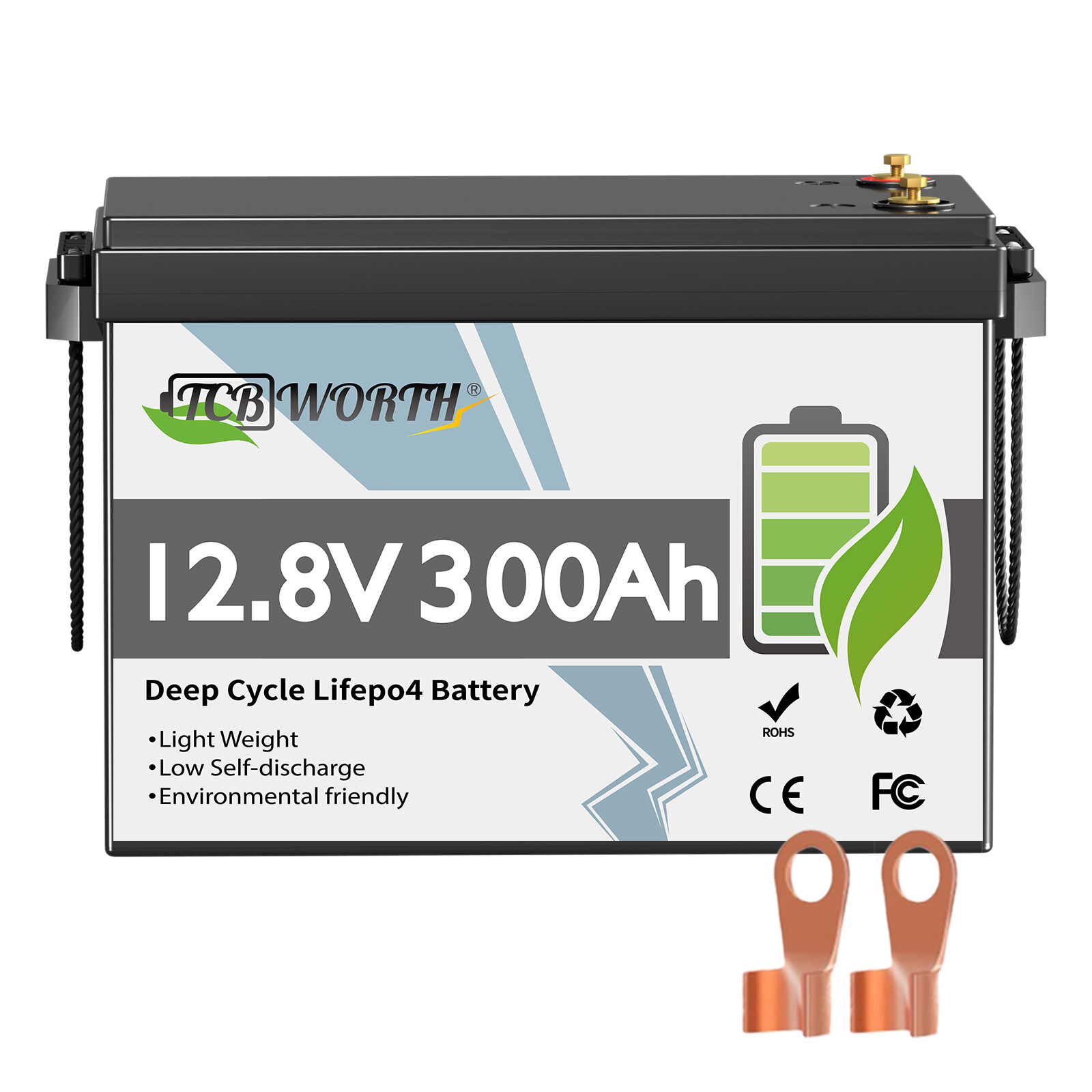 12V 200Ah Lithium Battery LiFePO4 2560W 200A BMS f/ RV Solar Boat Off-grid Motor