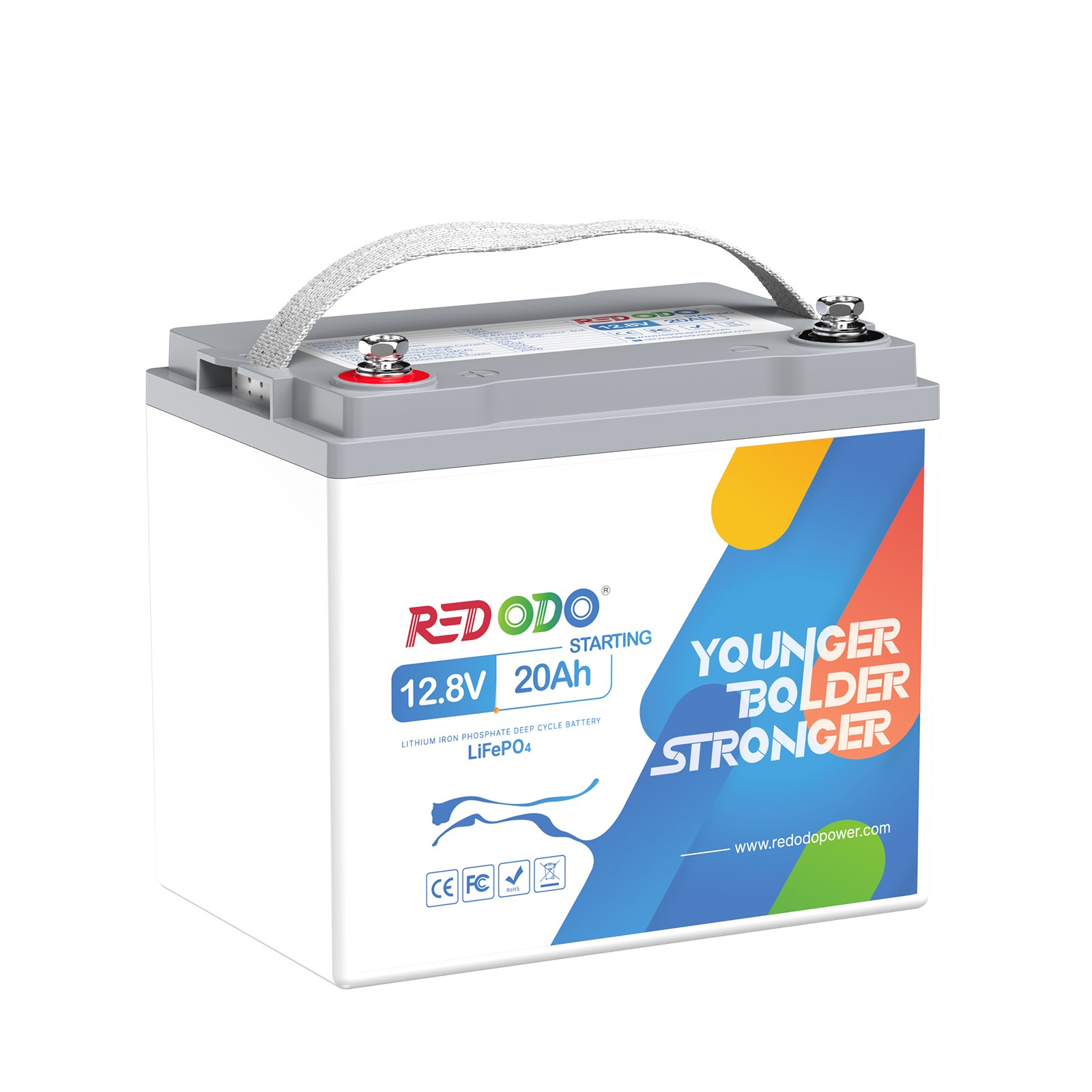 Redodo 12V 20Ah LiFePO4 Lithium Marine Cranking Battery 650CCA IP67 Waterproof