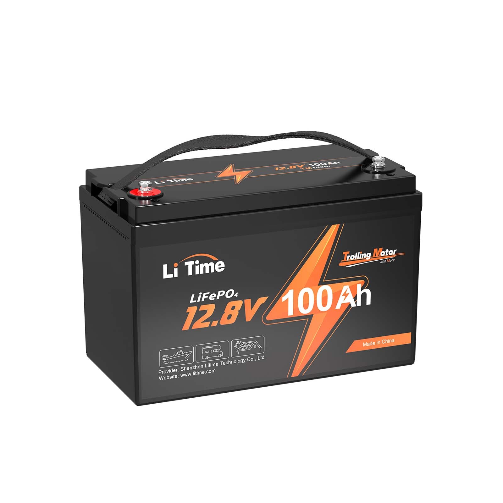 LiTime 12V 100Ah TM Trolling Motor LiFePO4 Lithium Battery Low-Temp Deep Cycle