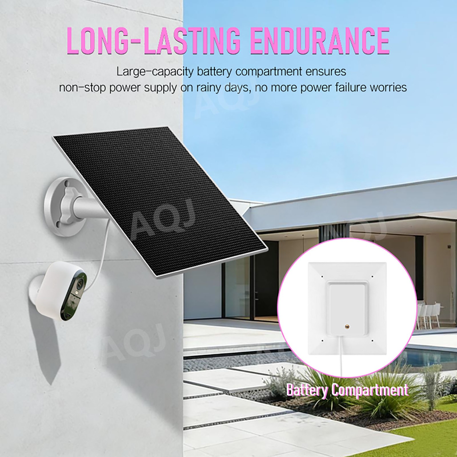 3w Solar Panel for Security Camera Compatible with Arlo Pro 6/6 XL/5S/4/3