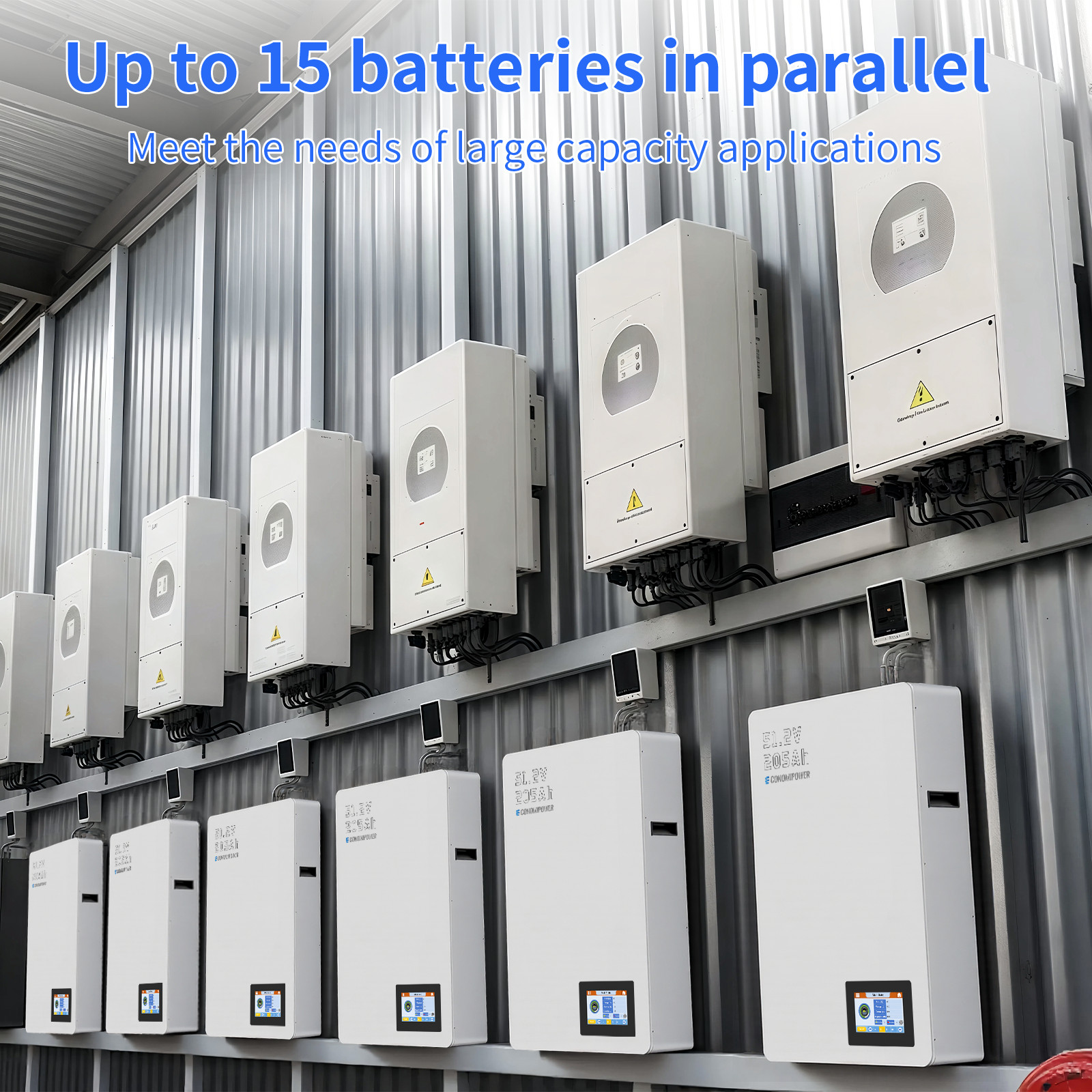 48V 200Ah LiFePO4 10KWh Wall Mount Battery BMS for RV Solar Home Backup Off Grid
