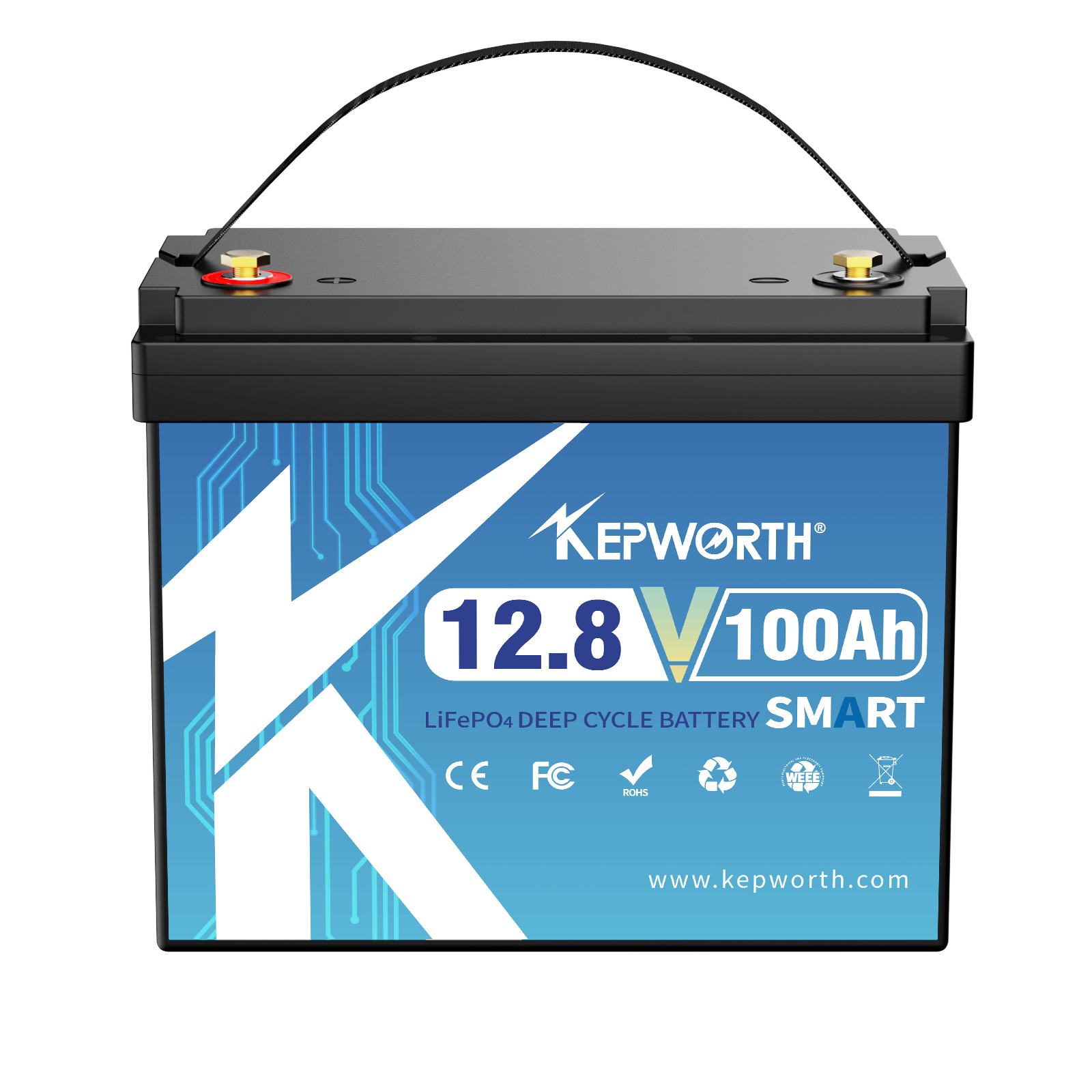 12V 100AH LiFePO4 Lithium MINI Battery Bluetooth 100A BMS for Solar RV Off-grid