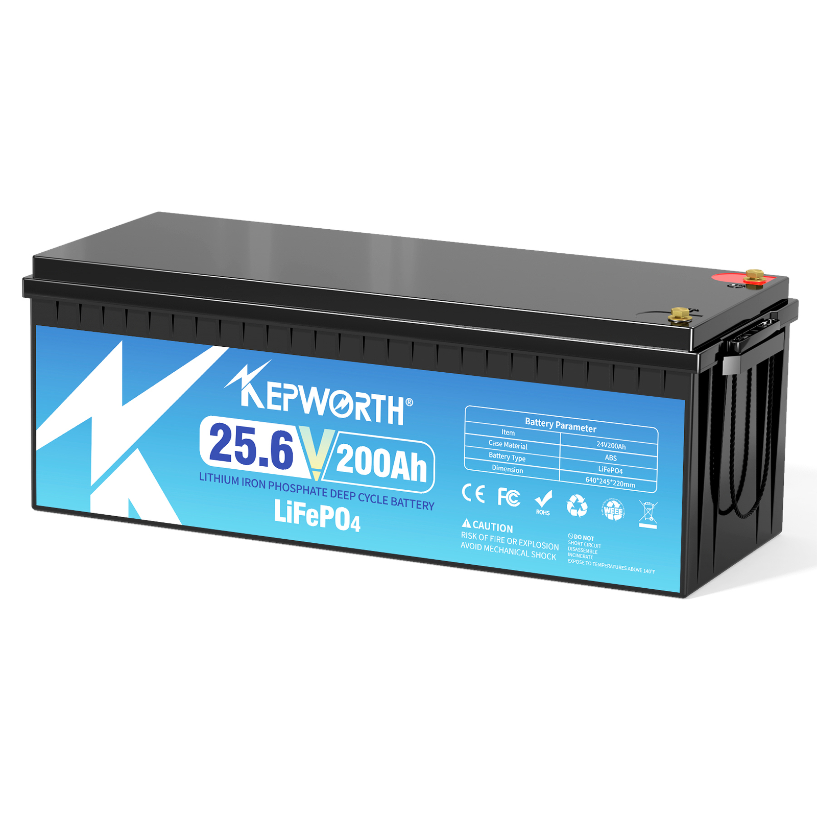 LiFePO4 24V 200Ah Lithium Battery 5.12Kw BMS Off Grid 20000+ Deep Cycle RV Solar