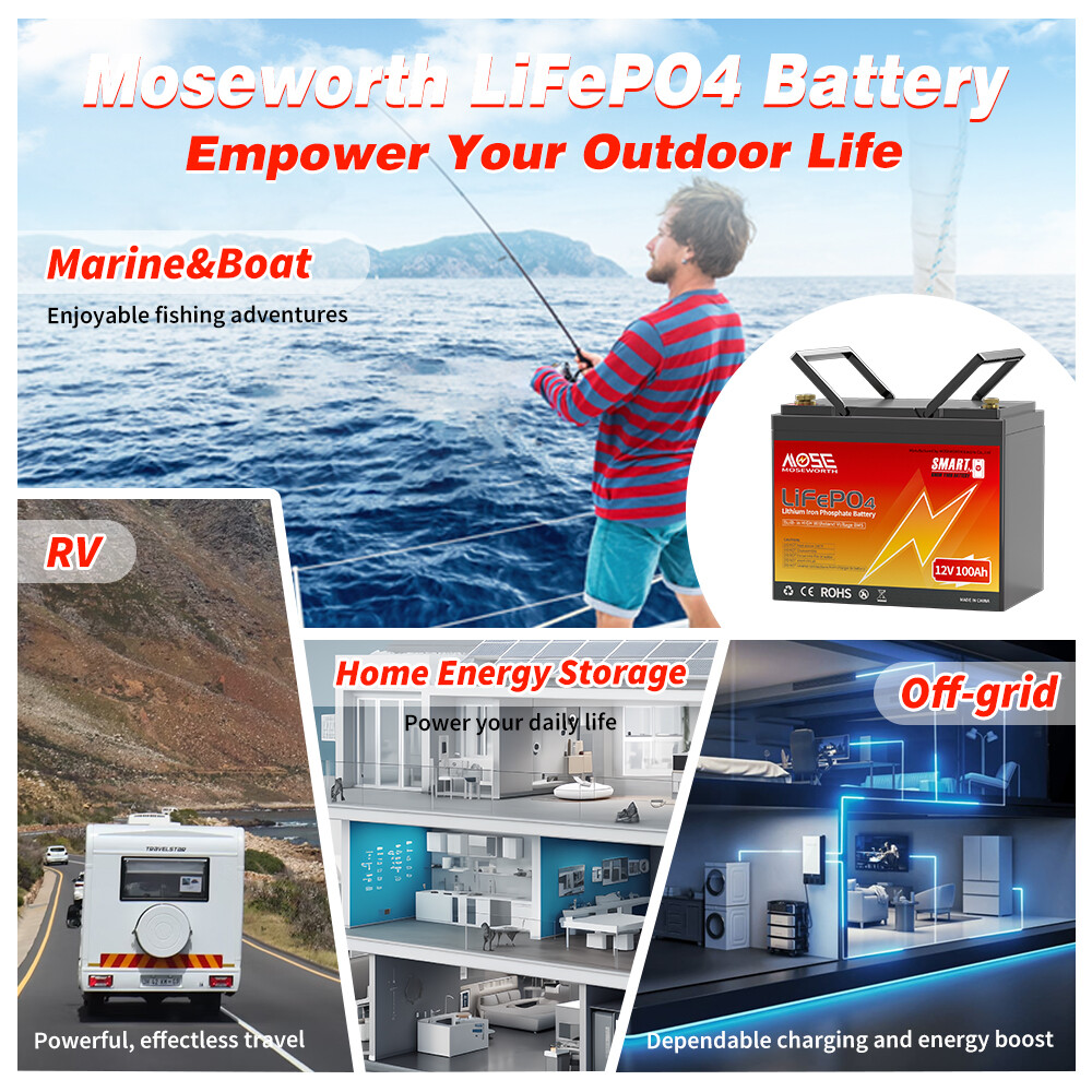12V 100Ah LiFePO4 Bluetooth Lithium battery 15000+Deep Cycle BMS Solar Marine