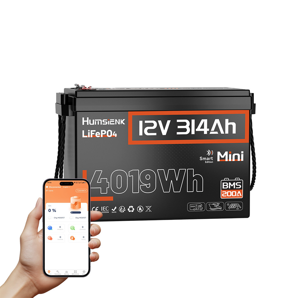 12V 314Ah 300Ah LiFePO4 Lithium Battery 200A BMS 15000+ Deep Cycles Off-Grid RVs