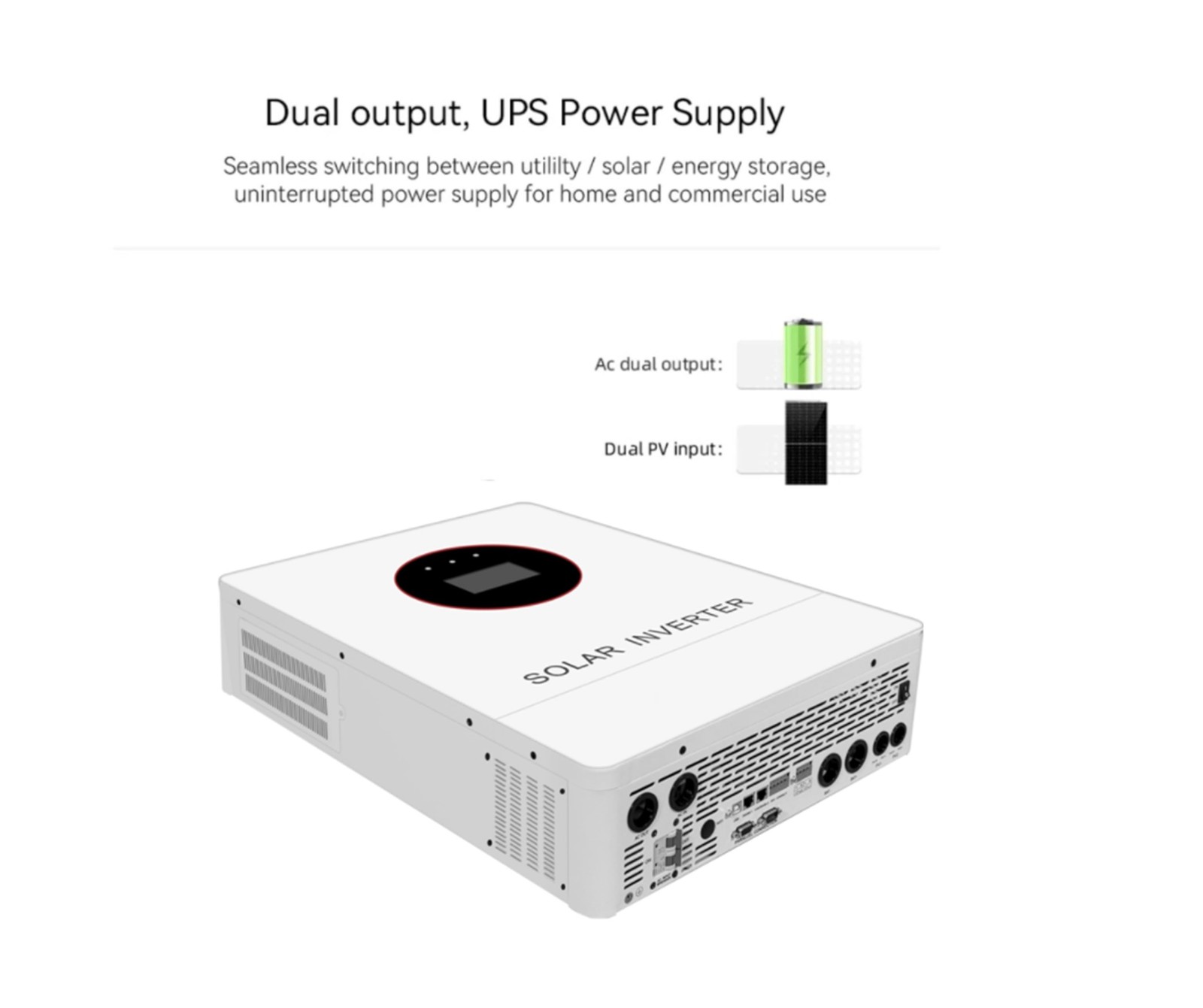 Liniotech 3600W Off-Grid Solar Inverter, 48V Pure Sine Wave Hybrid Inverter, …