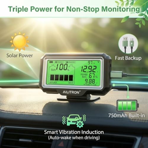 12V Battery Tester Wireless Battery Monitor 433MHz Wireless Battery Tester