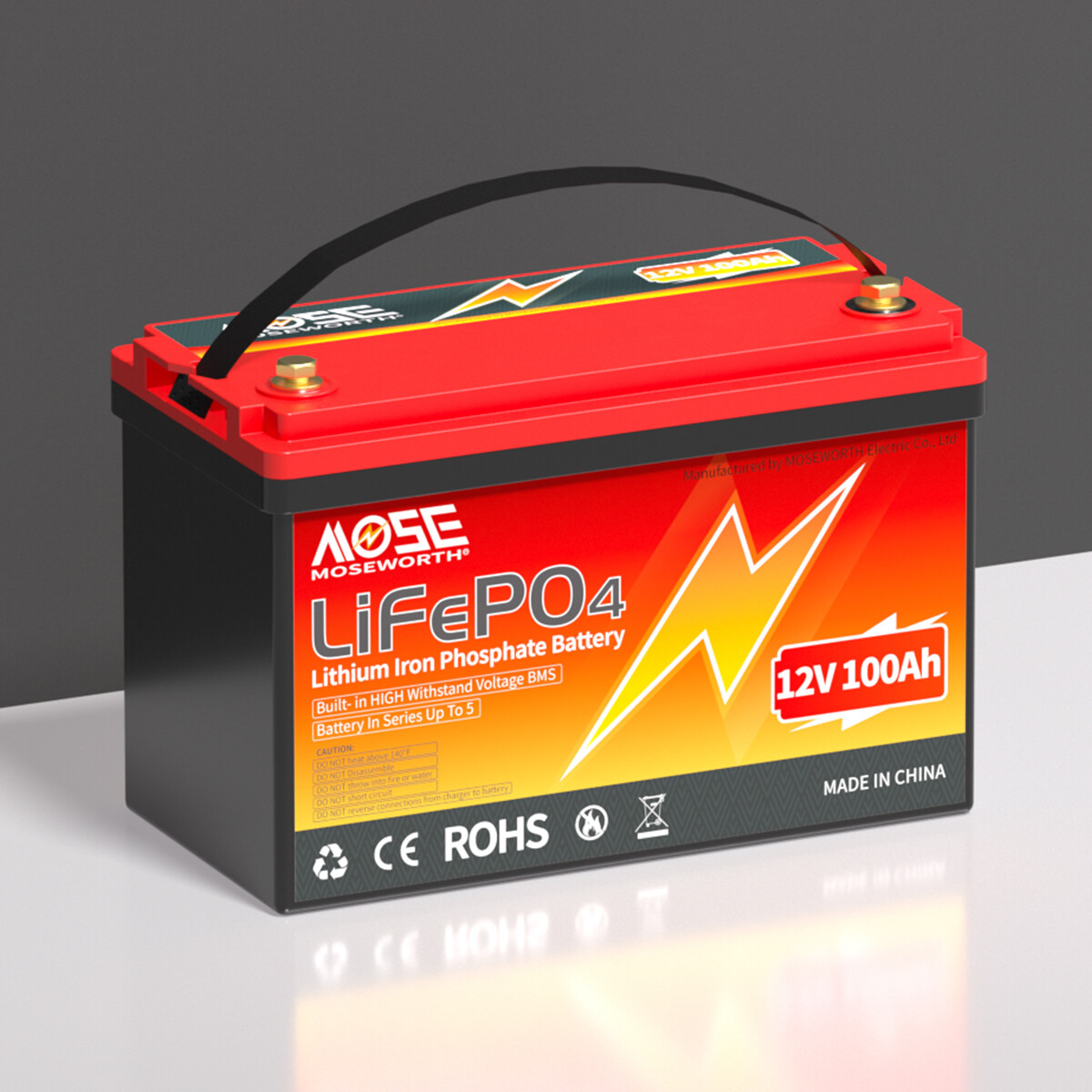 1/2/3 Pack 12V 100Ah LiFePO4 Lithium Battery Deep Cycle BMS for RV Solar Marine