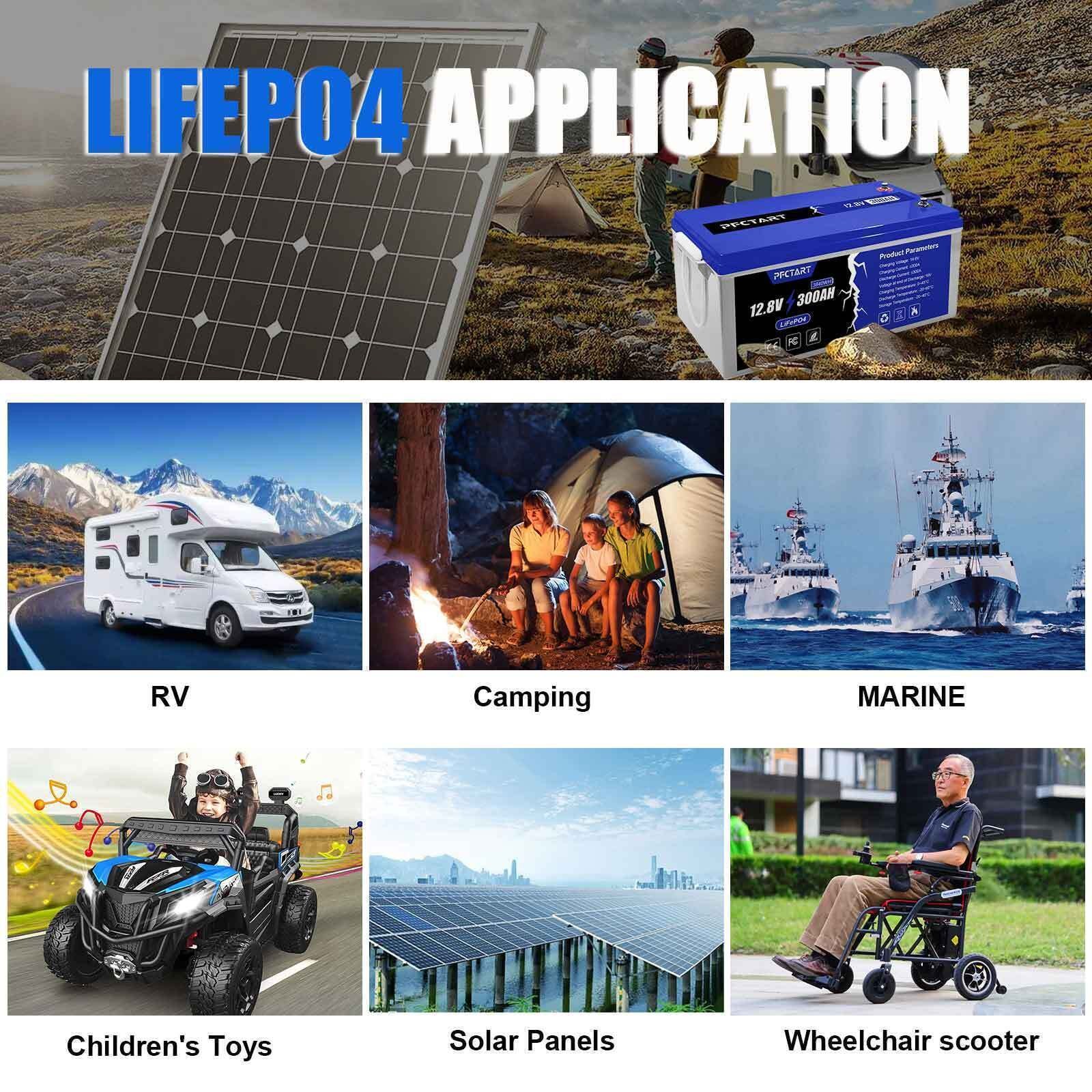 12.8V 100AH 150AH 200AH LiFePO4 Lithium Battery for RV Home Camping Marine