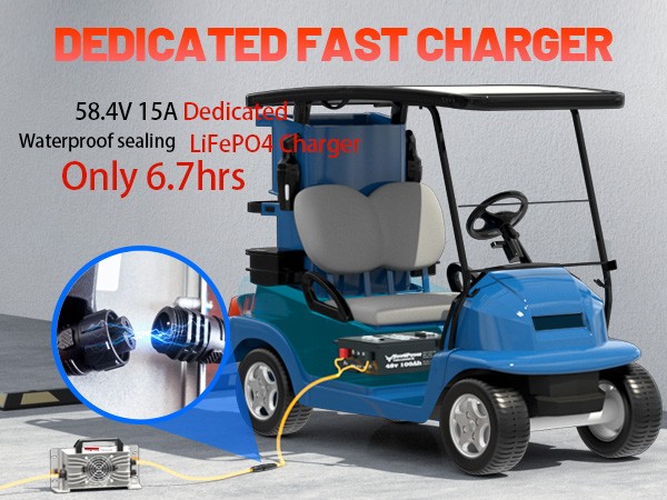 48V 100Ah LiFePO4 Battery w/APP 200A BMS Golf Cart RV Trolling motor metal case