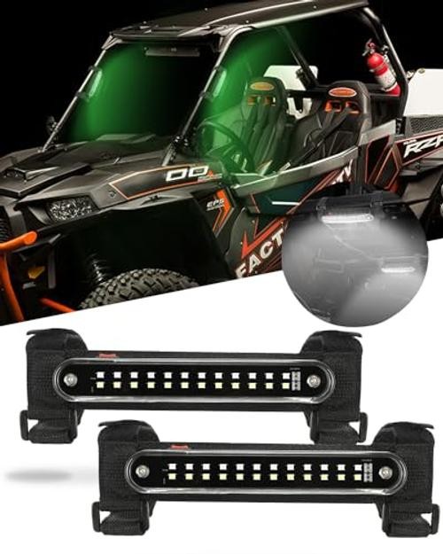 UTV Dome Light Universal SXS Wireless Interior Lights 2 Pieces White and Green