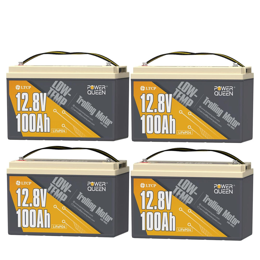 1/2/3/4Pack 12V 100Ah Low-Temp Cutoff LiFePO4 Battery Lithium Trolling Motor lot