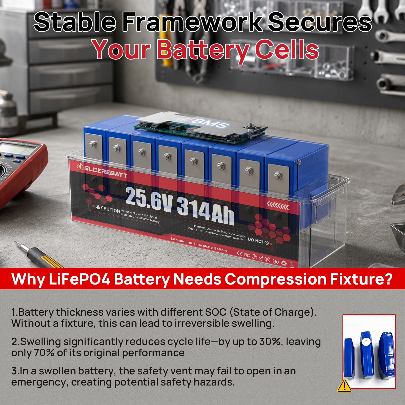 24V 314Ah 8038Wh 300Ah LiFePO4 Lithium Battery Golf Cart RV Yacht Solar Energy