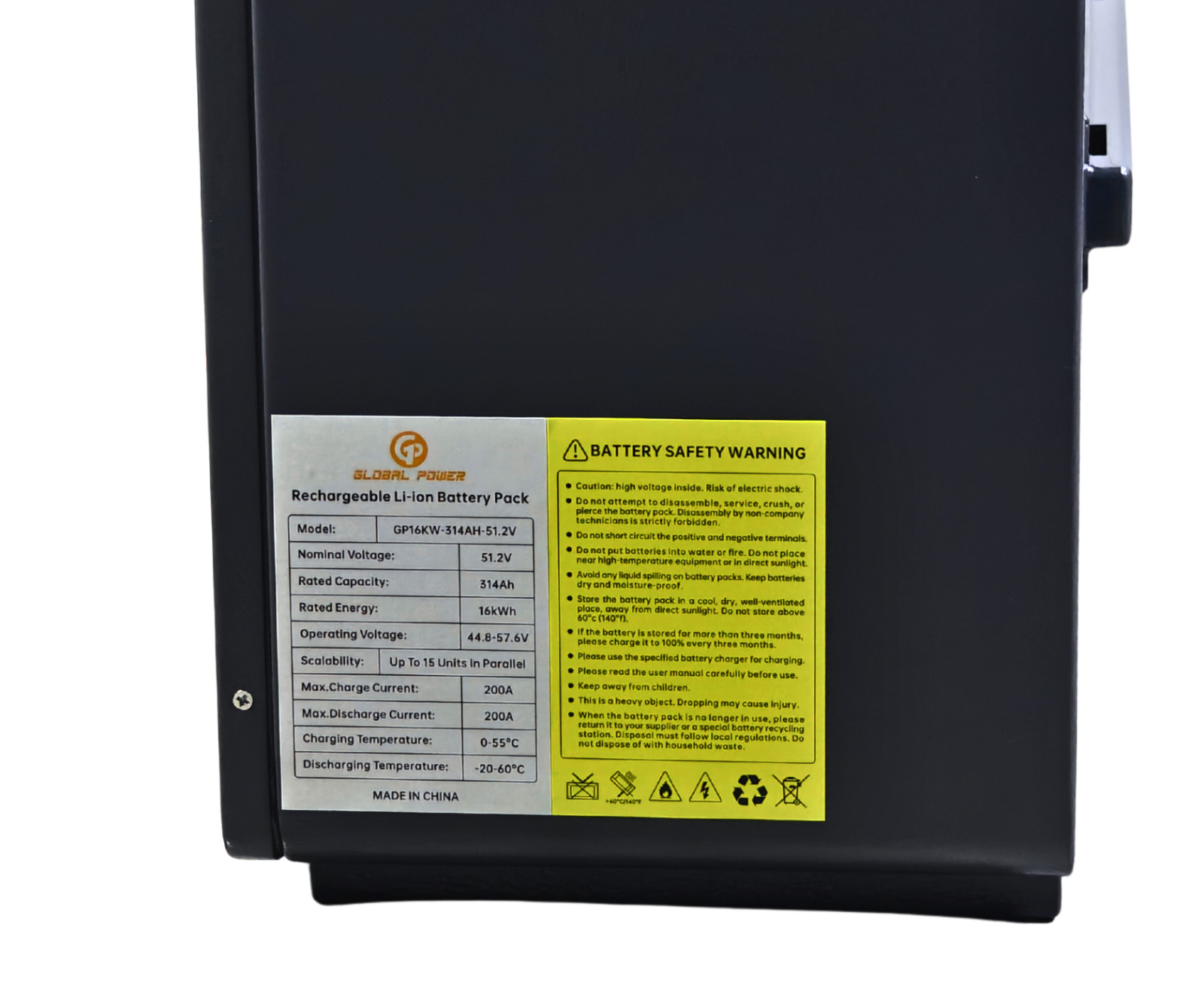 2 Lot GP16kWh 51.2V 48V 314Ah LiFePO4 Lithium Solar Battery Home Energy Off Grid