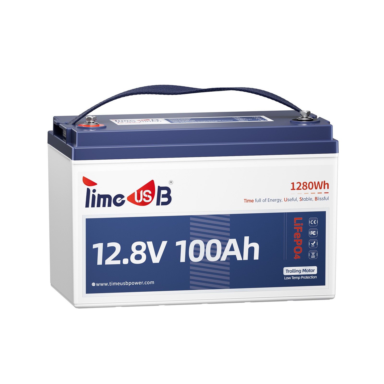 1/2/3/4 Pack 12.8V 100Ah LiFePO4 Battery with Low Temperature Cut off Protection